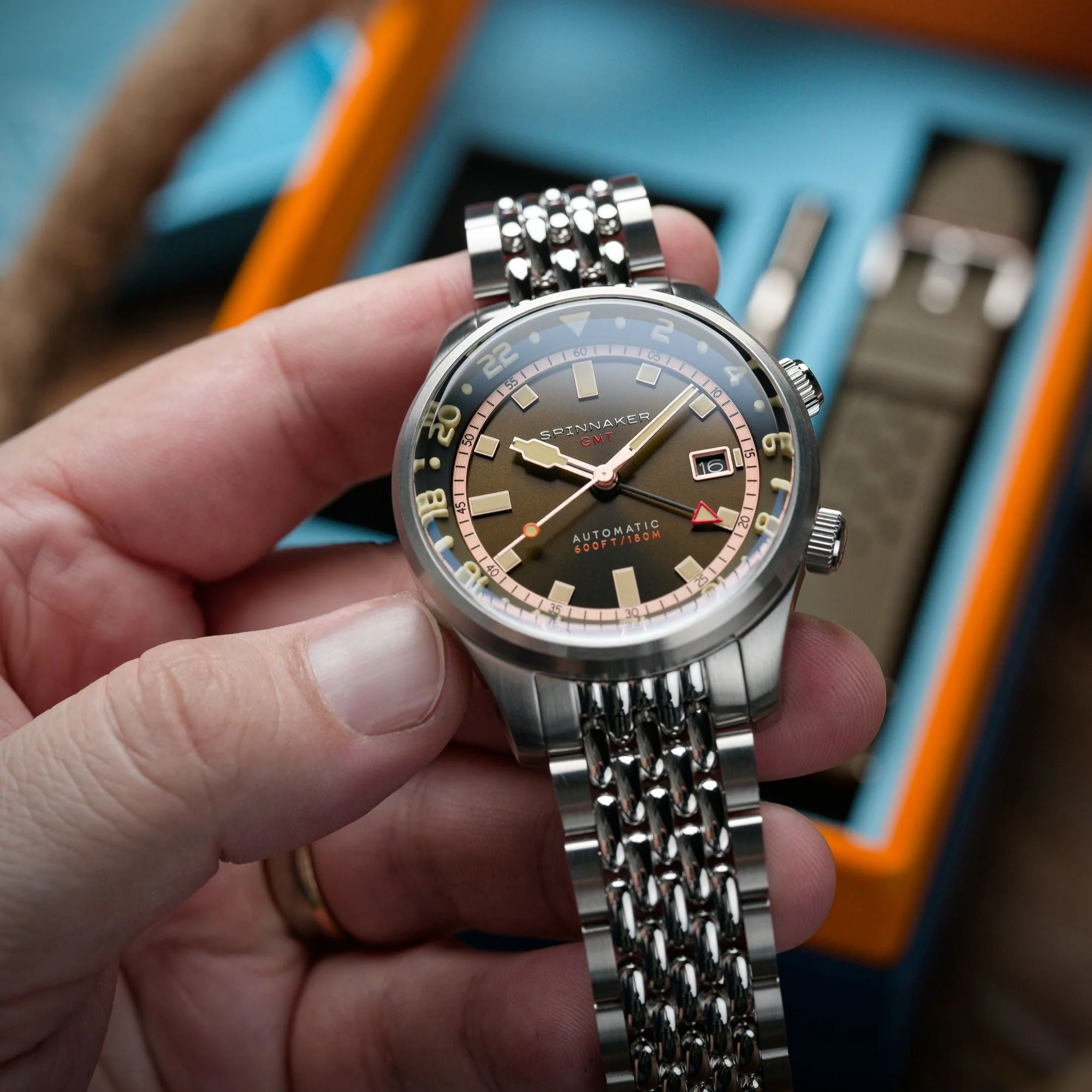 Bradner GMT Automatic Brown / Stainless Steel | Brown Dial - Image 3