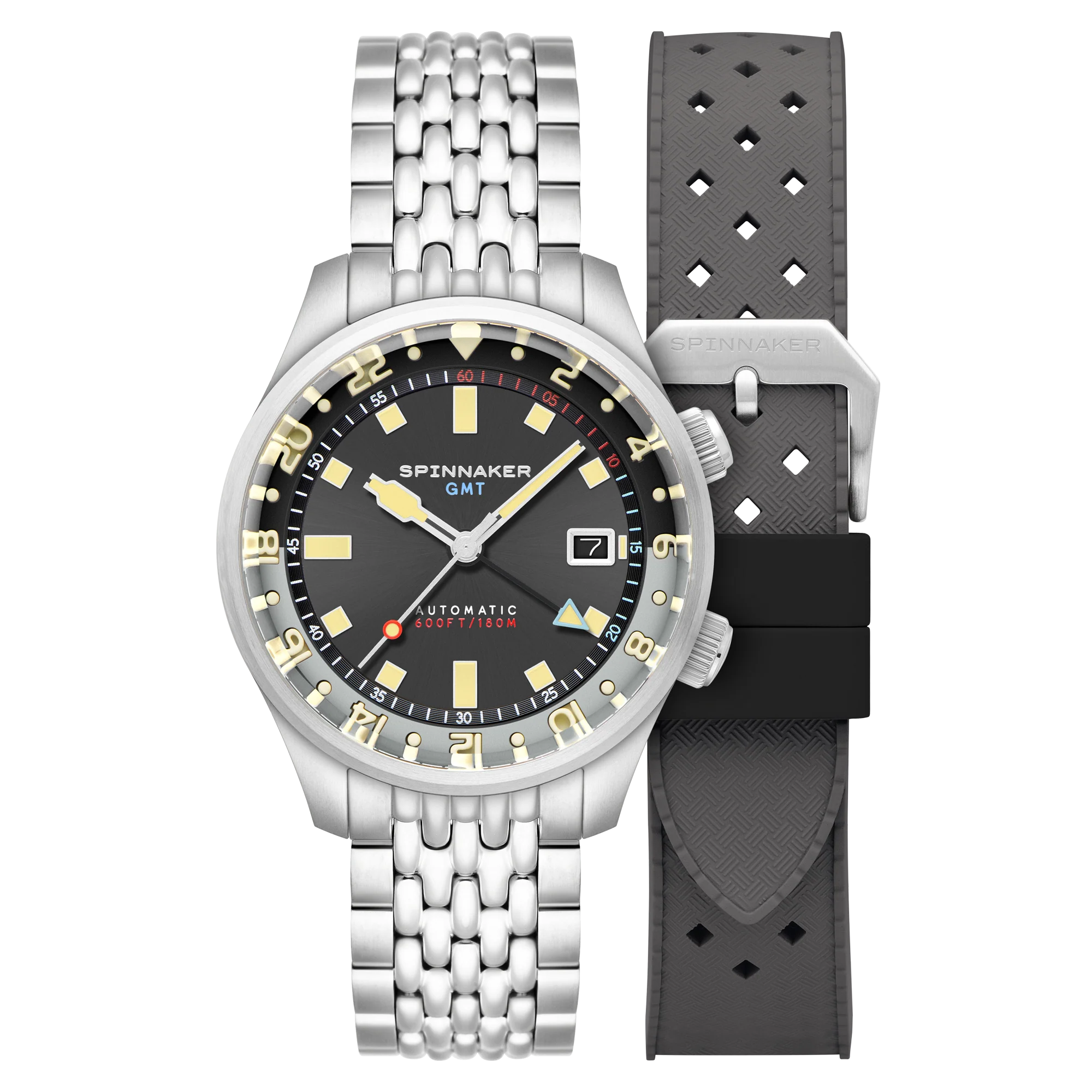 Bradner GMT Automatic Grey / Stainless Steel | Gray Dial
