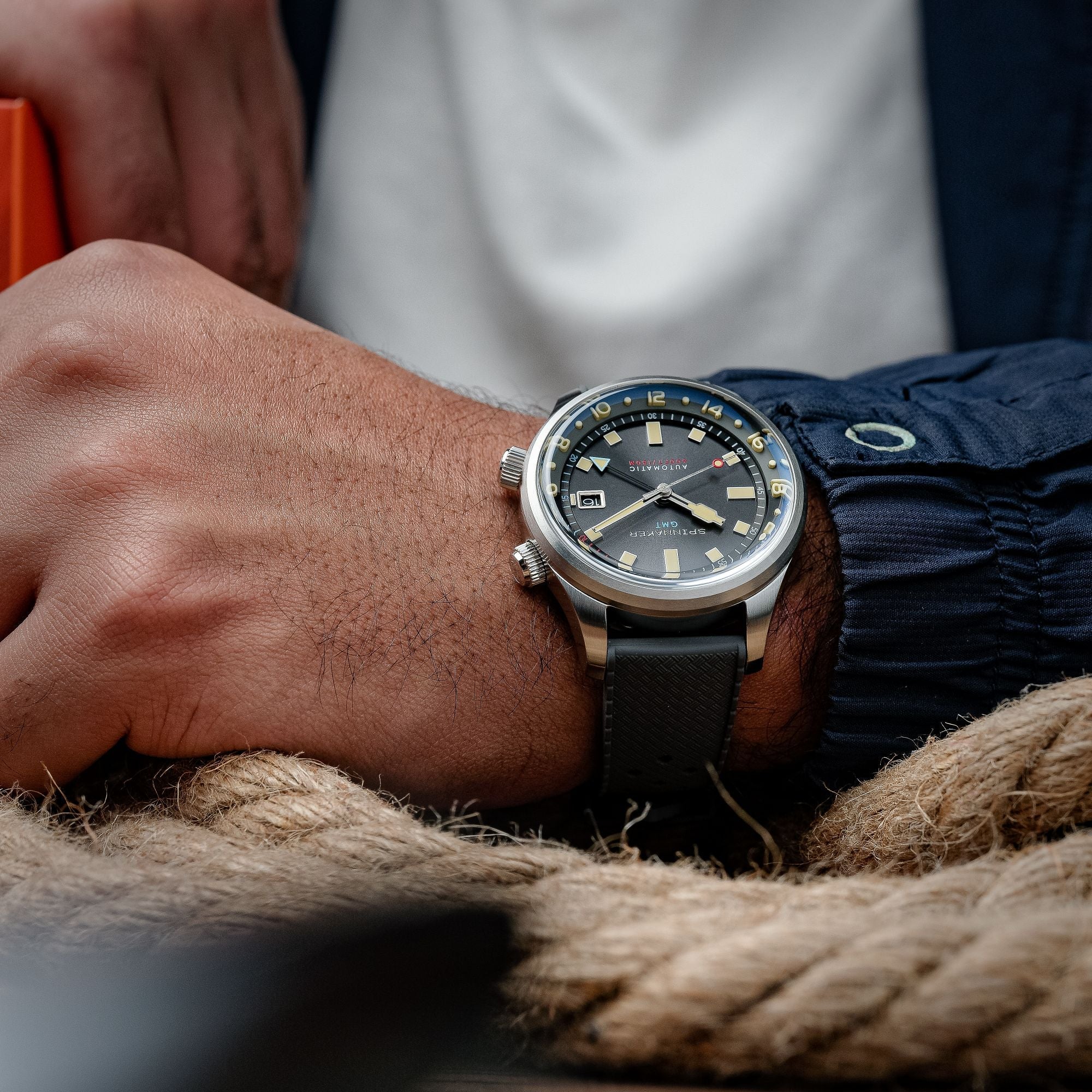 Bradner GMT Automatic Grey / Stainless Steel | Gray Dial - Image 4