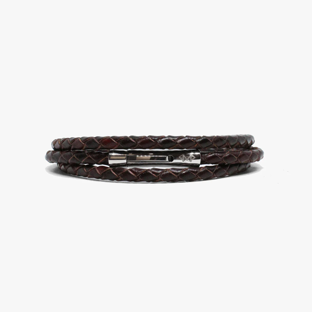 Braided Brown Leather Wrap M (7.25" Wrist) |  Dial - Image 2