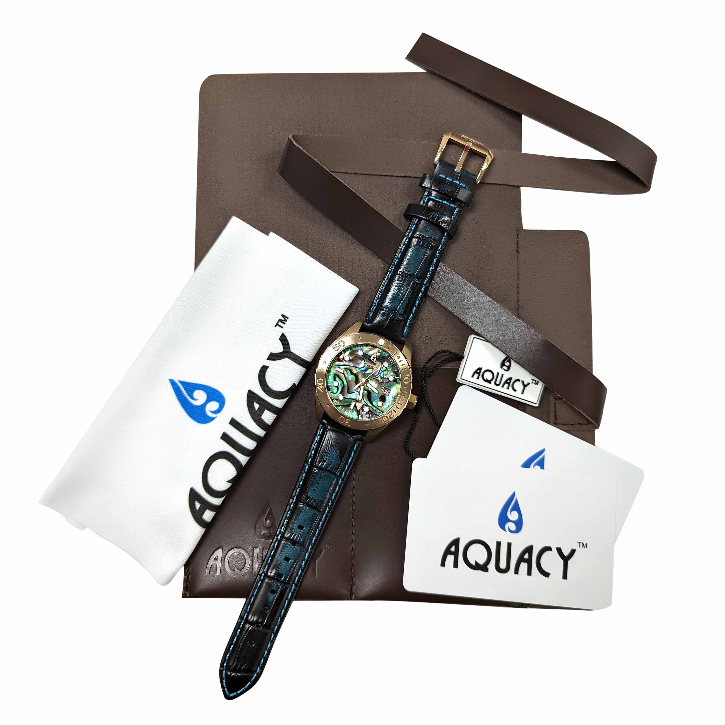 Bronze CuSn8 Men's Abalone Automatic Watch Abalone | Green Dial - Image 13