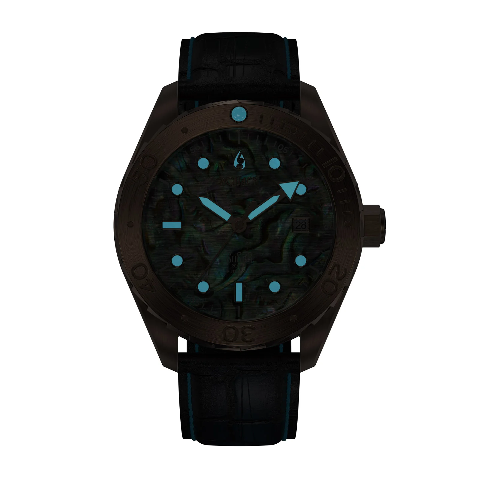 Bronze CuSn8 Men's Abalone Automatic Watch Abalone | Green Dial - Image 8