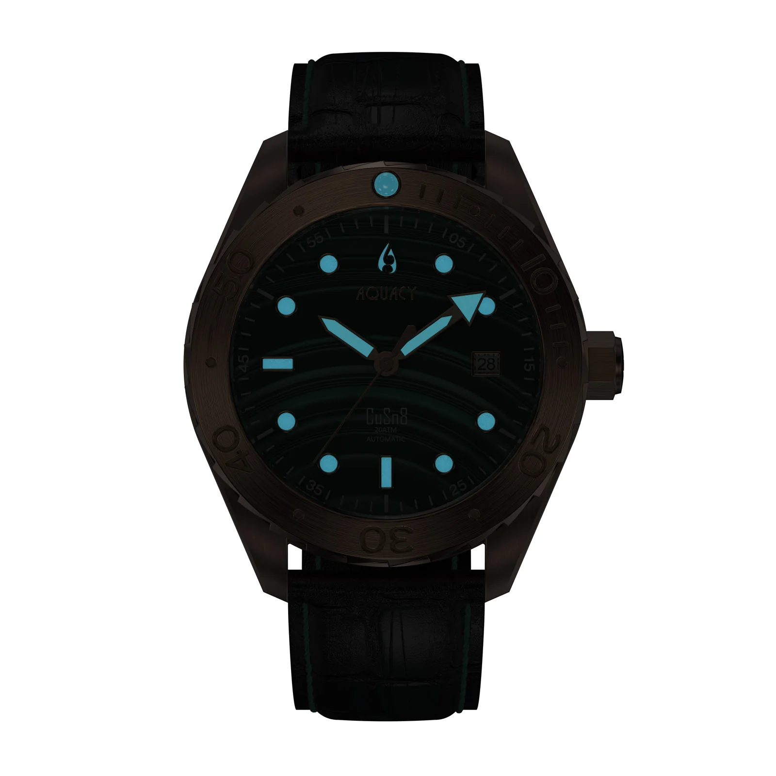 Bronze CuSn8 Men's Malachite Stone Automatic Watch Malachite | Green Dial - Image 7