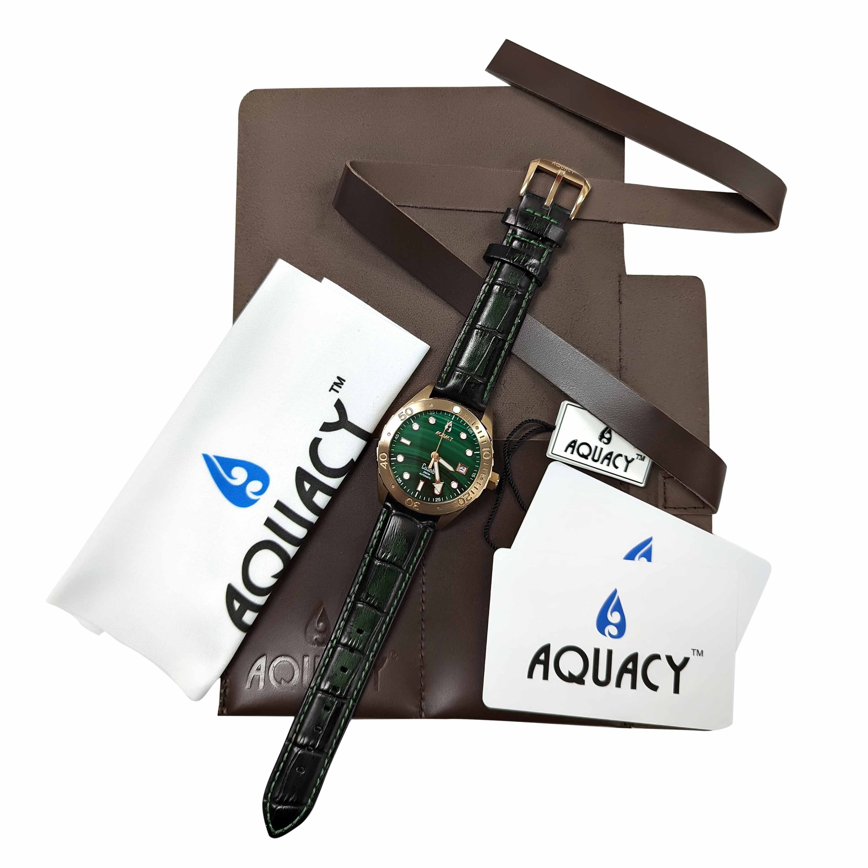 Bronze CuSn8 Men's Malachite Stone Automatic Watch Malachite | Green Dial - Image 8