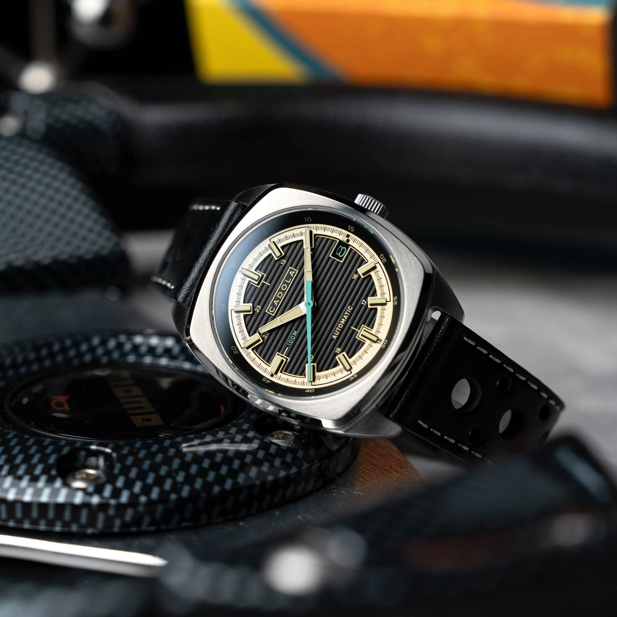 Buxton Automatic Black/ Black Leather | Black Dial - Image 2