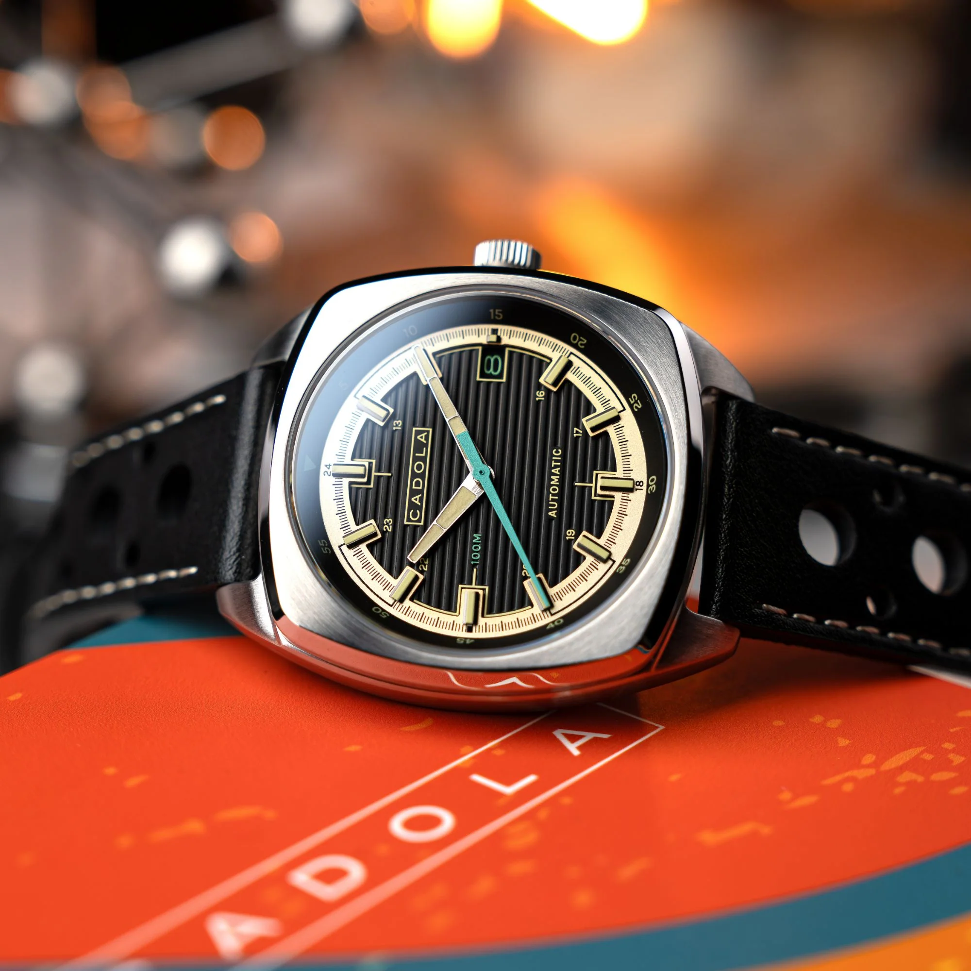 Buxton Automatic Black/ Black Leather | Black Dial - Image 3