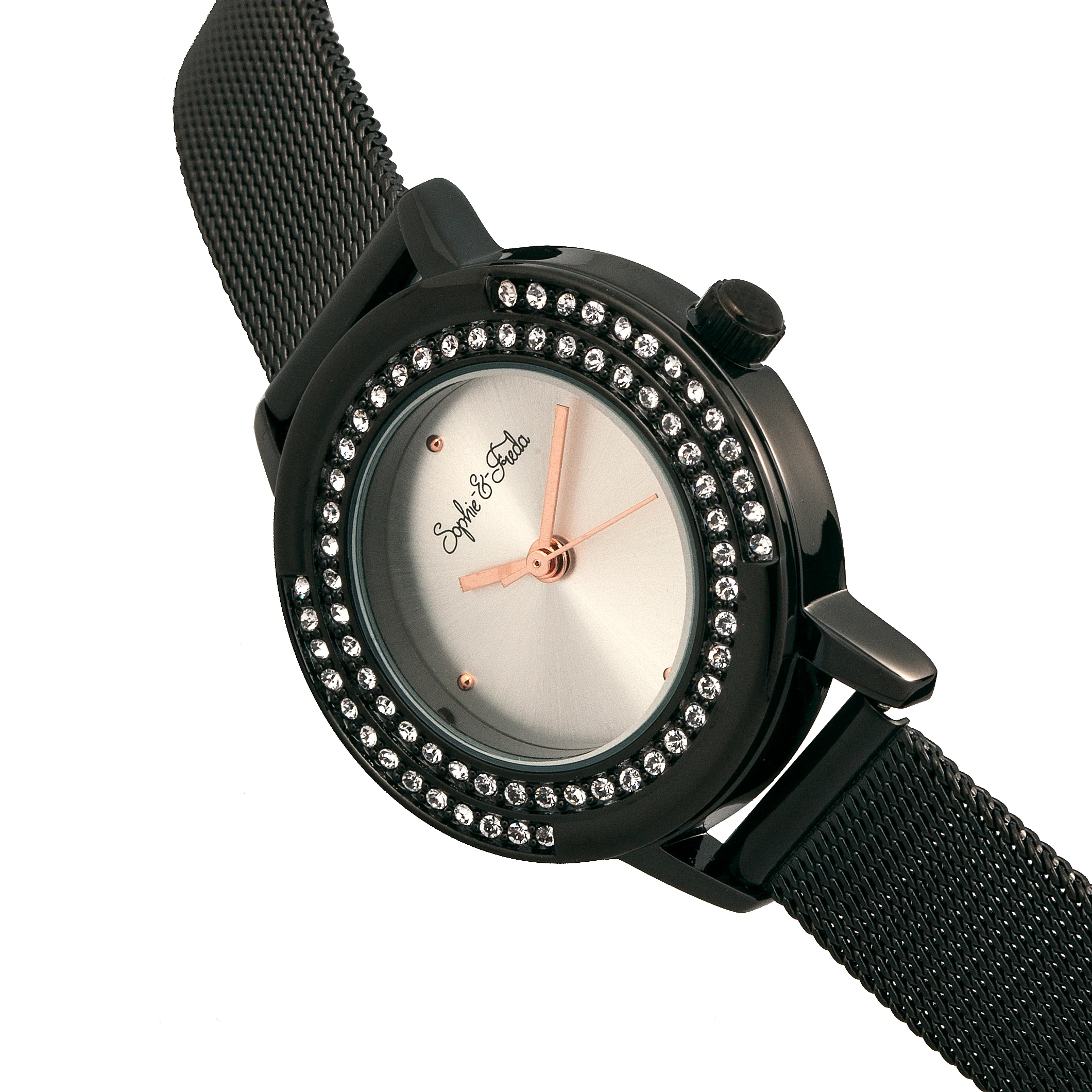 Cambridge w/ Swarovski Crystals Black | Silver Dial - Image 3