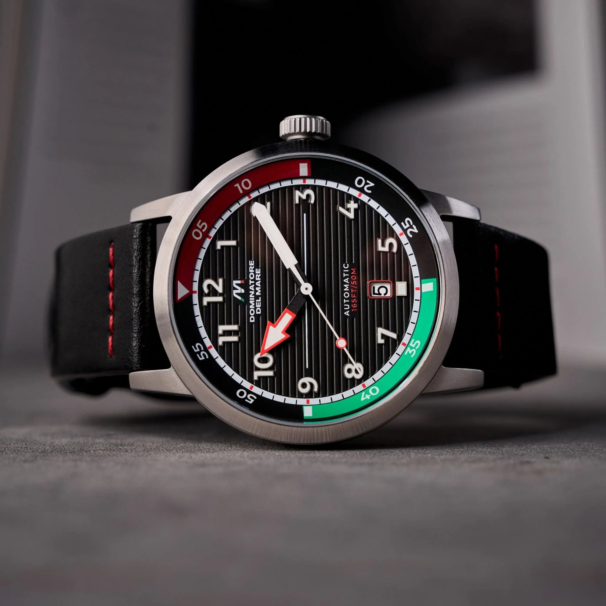 Camogli Automatic Black / Black Leather | Black Dial - Image 4