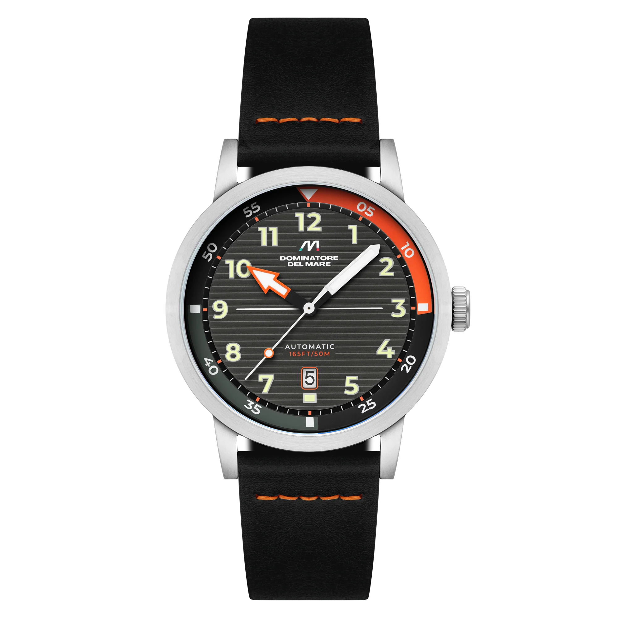 Camogli Automatic Grey / Black Leather | Grey Dial