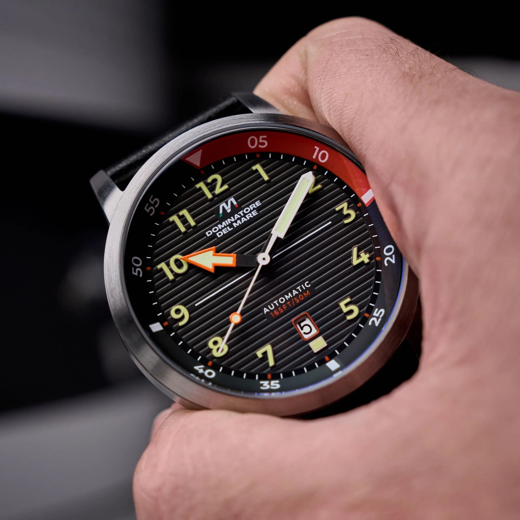 Camogli Automatic Grey / Black Leather | Grey Dial - Image 2