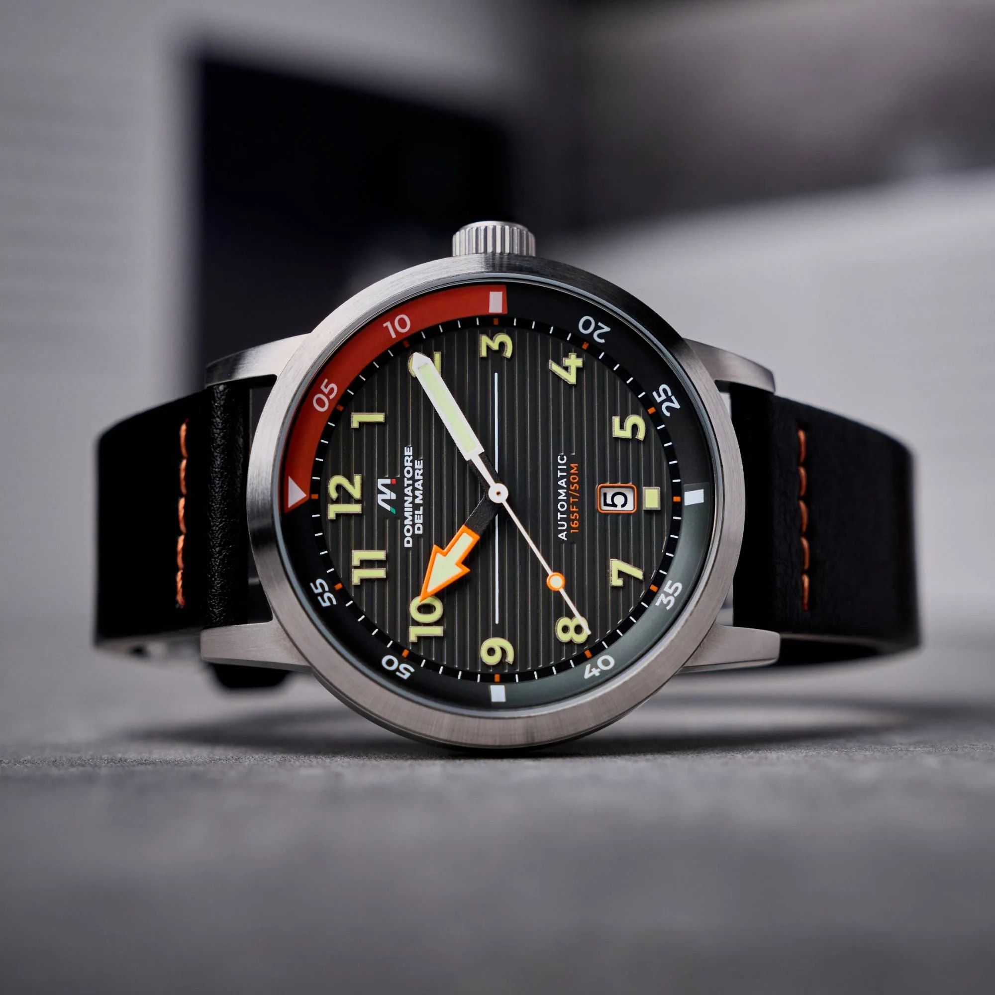Camogli Automatic Grey / Black Leather | Grey Dial - Image 4