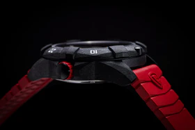 Carbon Dive CARBON CASE/BLACK&RED DIAL/RED STRAP | Black Dial - Image 4