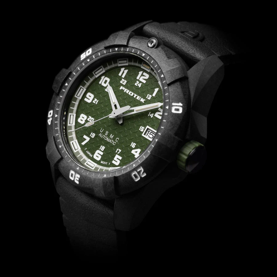 Carbon USMC Dive Green | Green dial (ProTek) Dial - Image 3