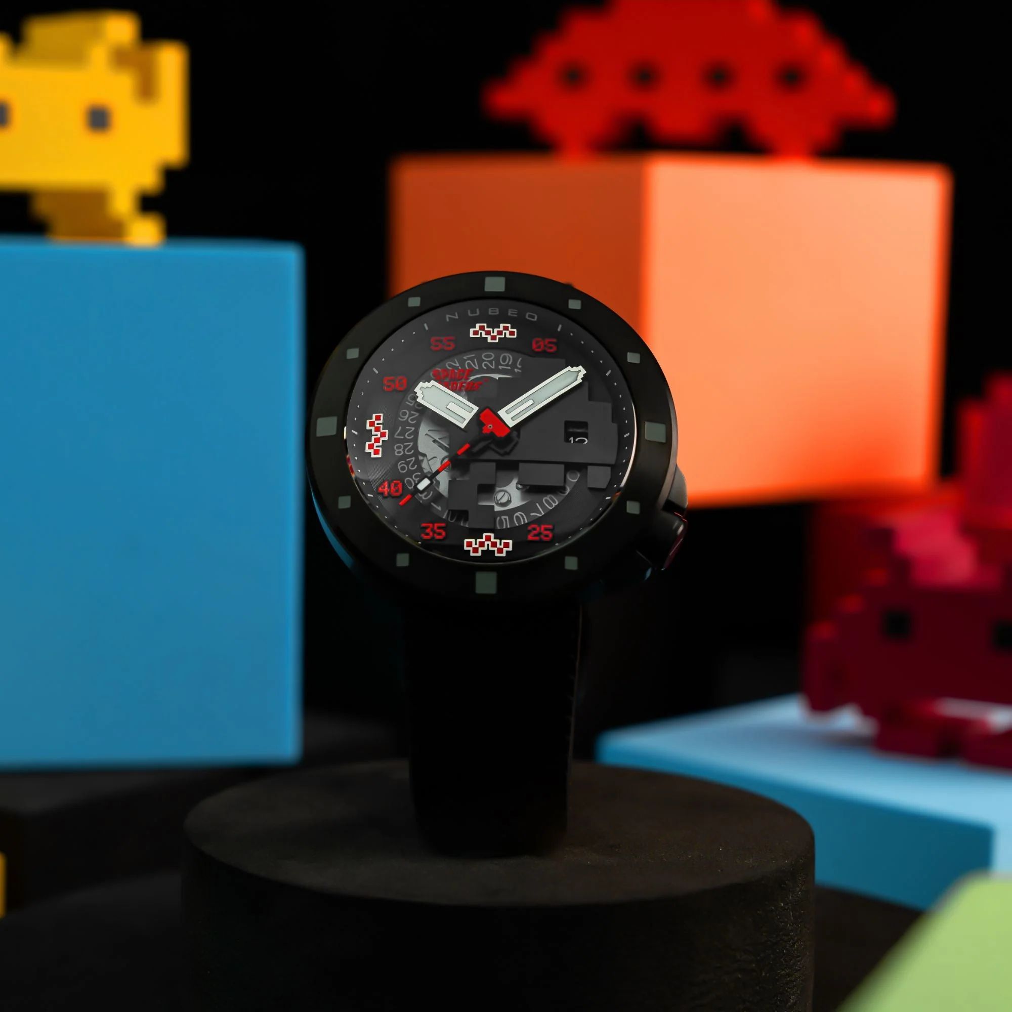Cassini Automatic Space Invaders Limited Edition Black & Red / Black | Black Dial - Image 3