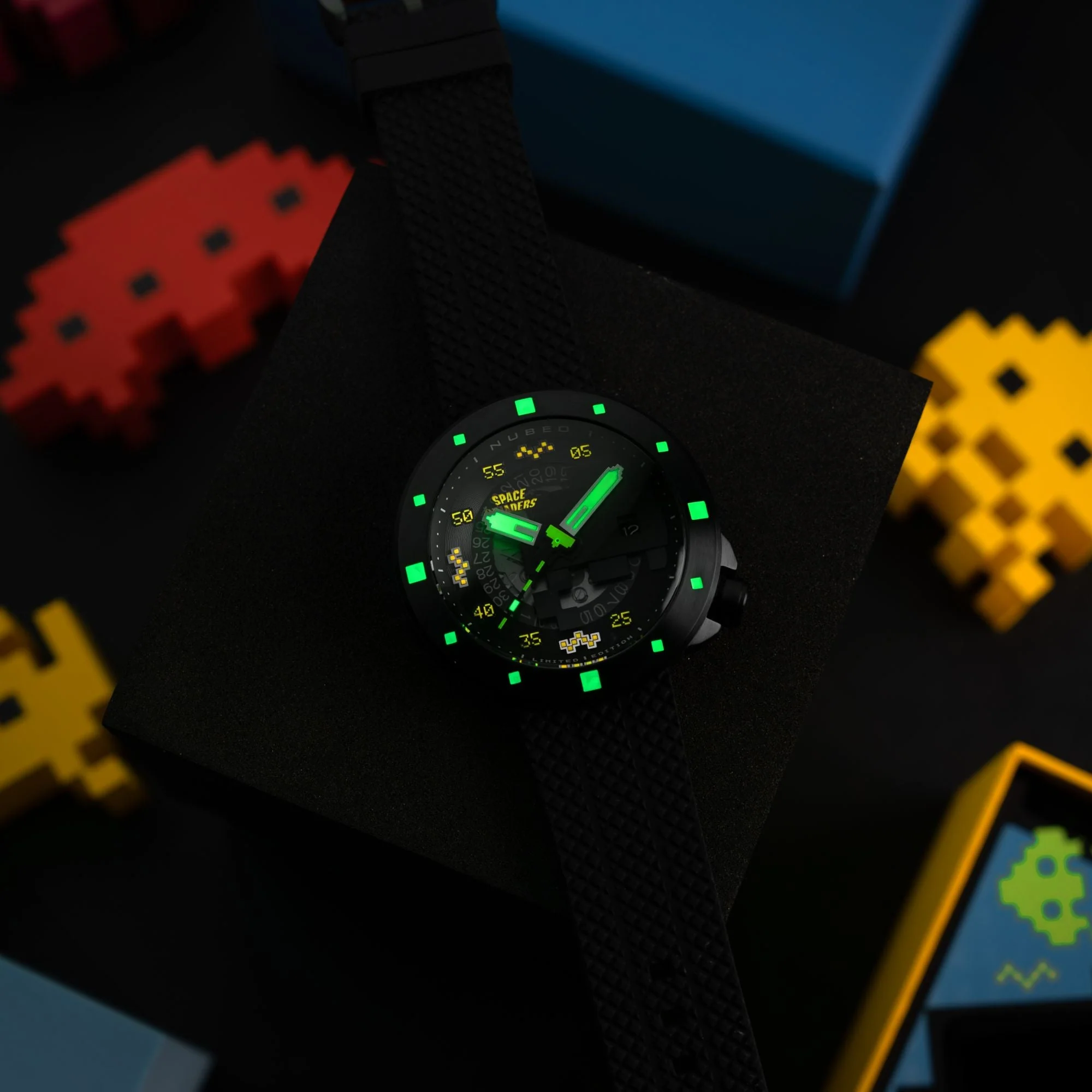 Cassini Automatic Space Invaders Limited Edition Black & Red / Black | Black Dial - Image 4
