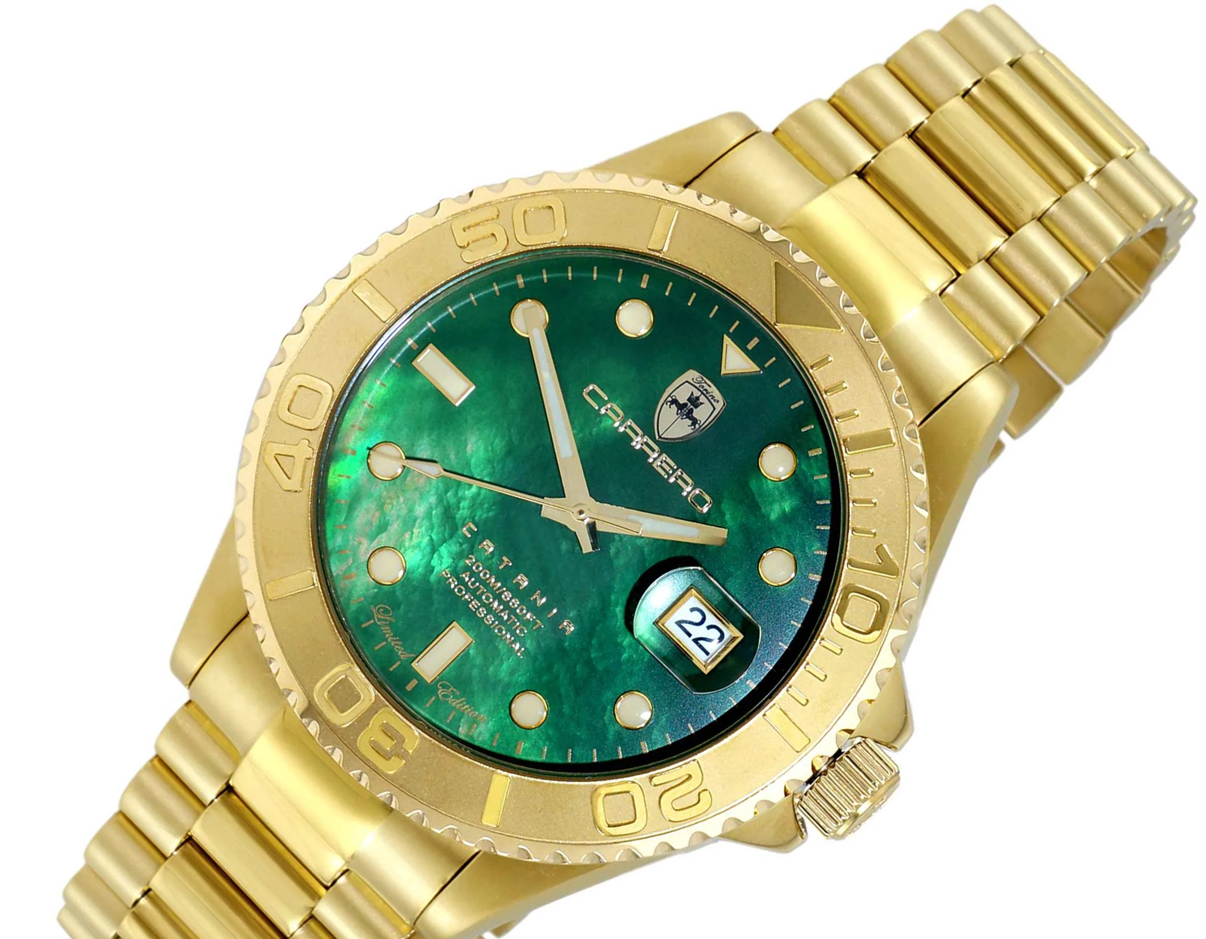 Catania MOP Goldtone-Green | Gold Dial - Image 4