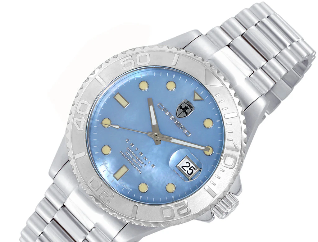 Catania MOP Silvertone-Blue | Blue Dial - Image 4