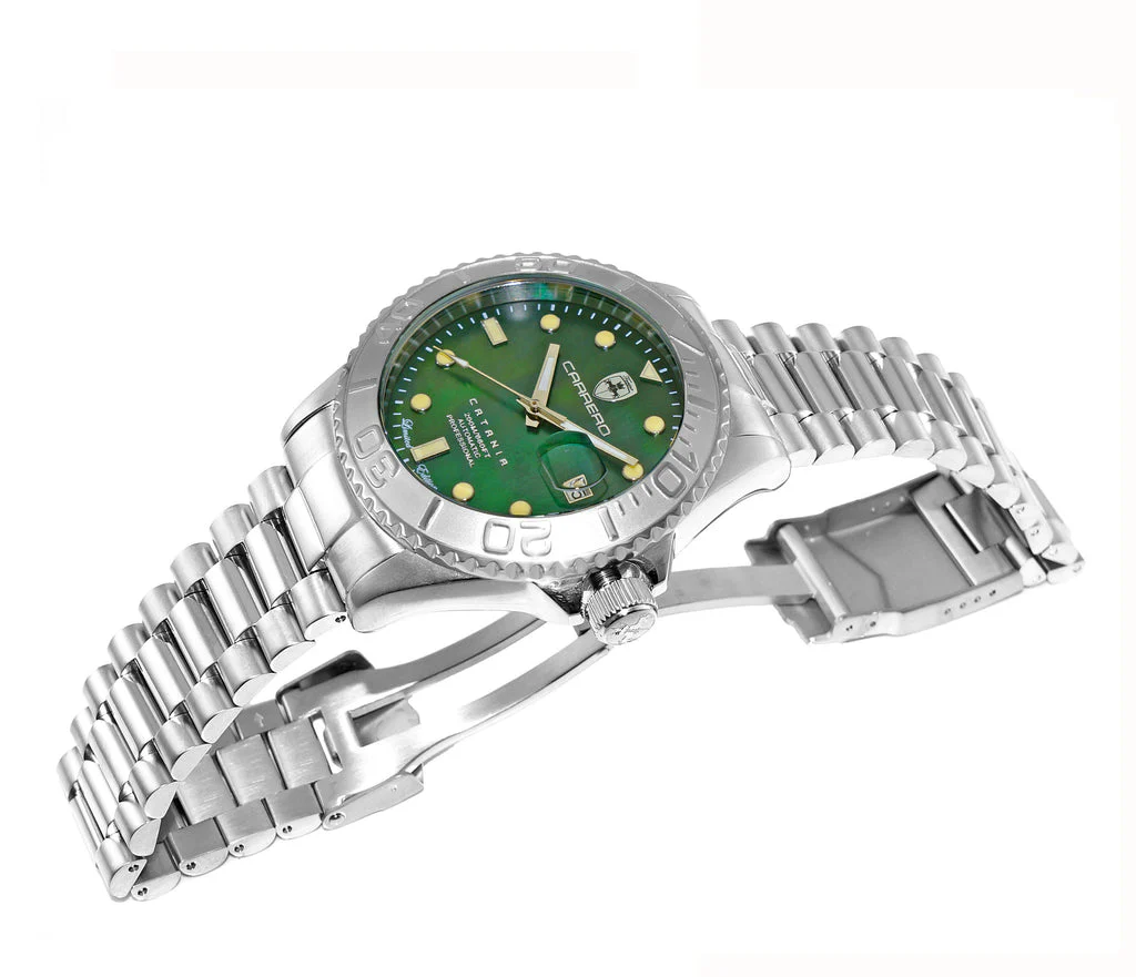 Catania MOP Silvertone-White | Green Dial - Image 2