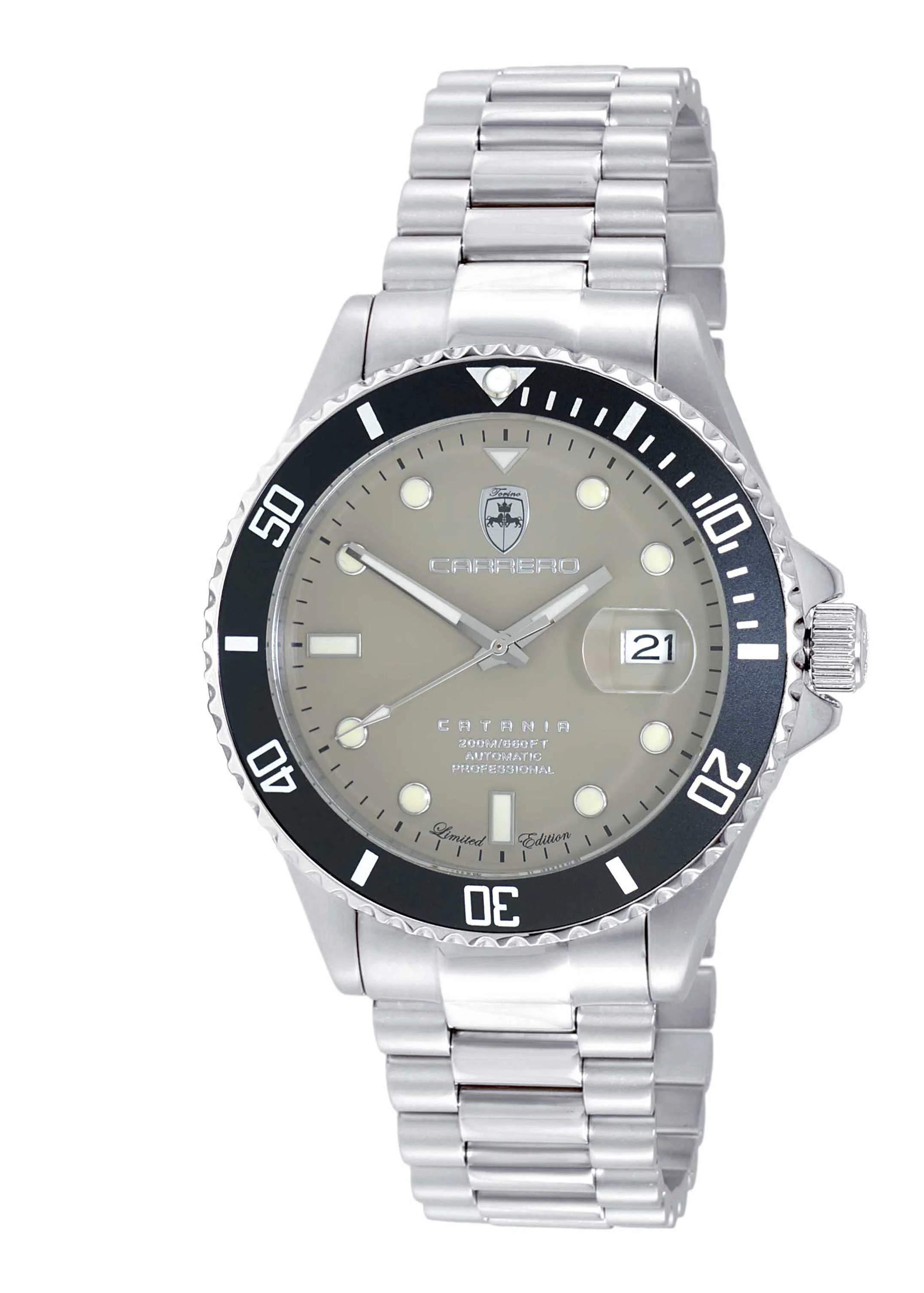 CATANIA -PD SILVER TONE/BROWN-BLACK | Brown Dial