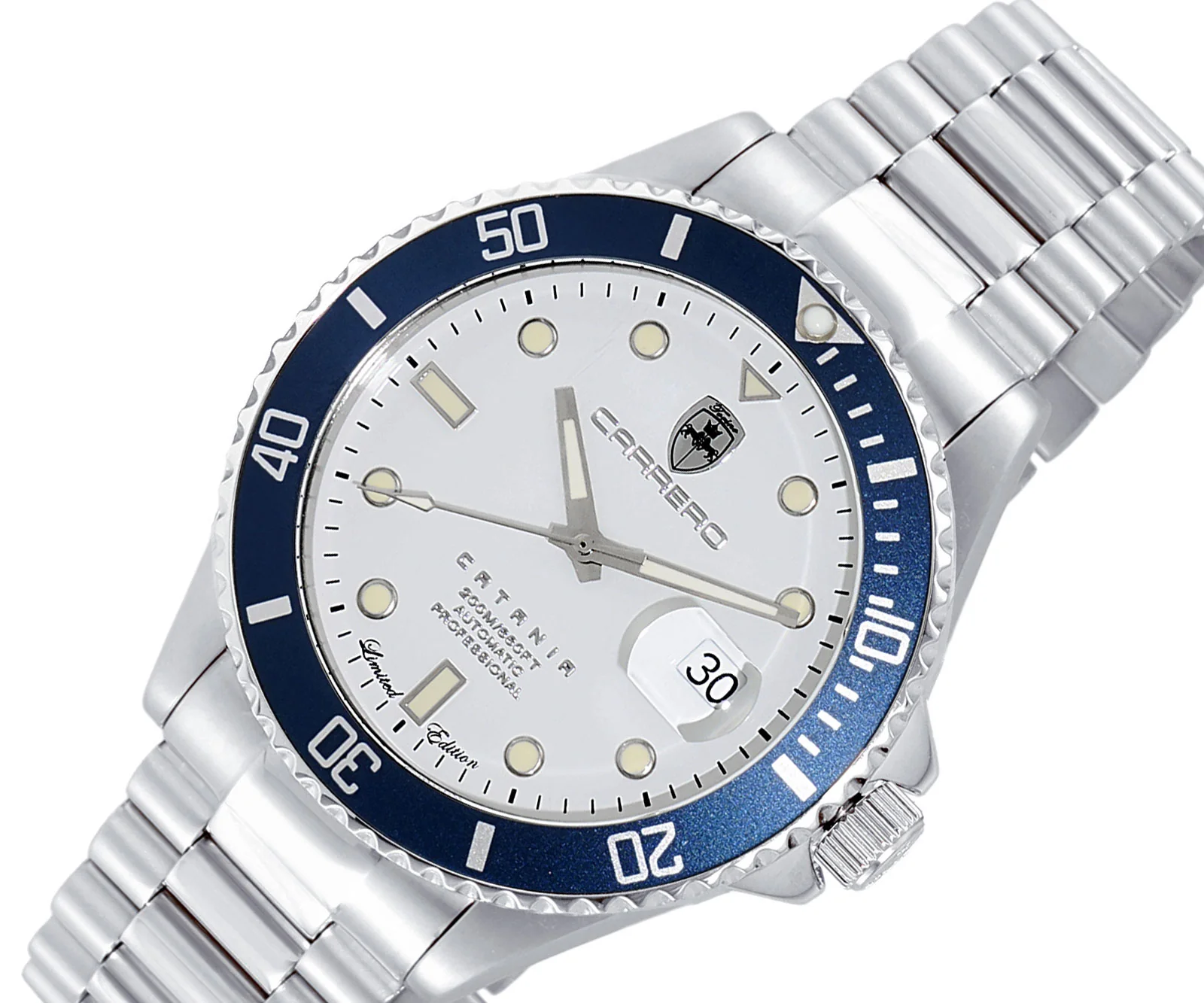CATANIA -PD SILVER TONE/WHITE-BLUE | White Dial - Image 4