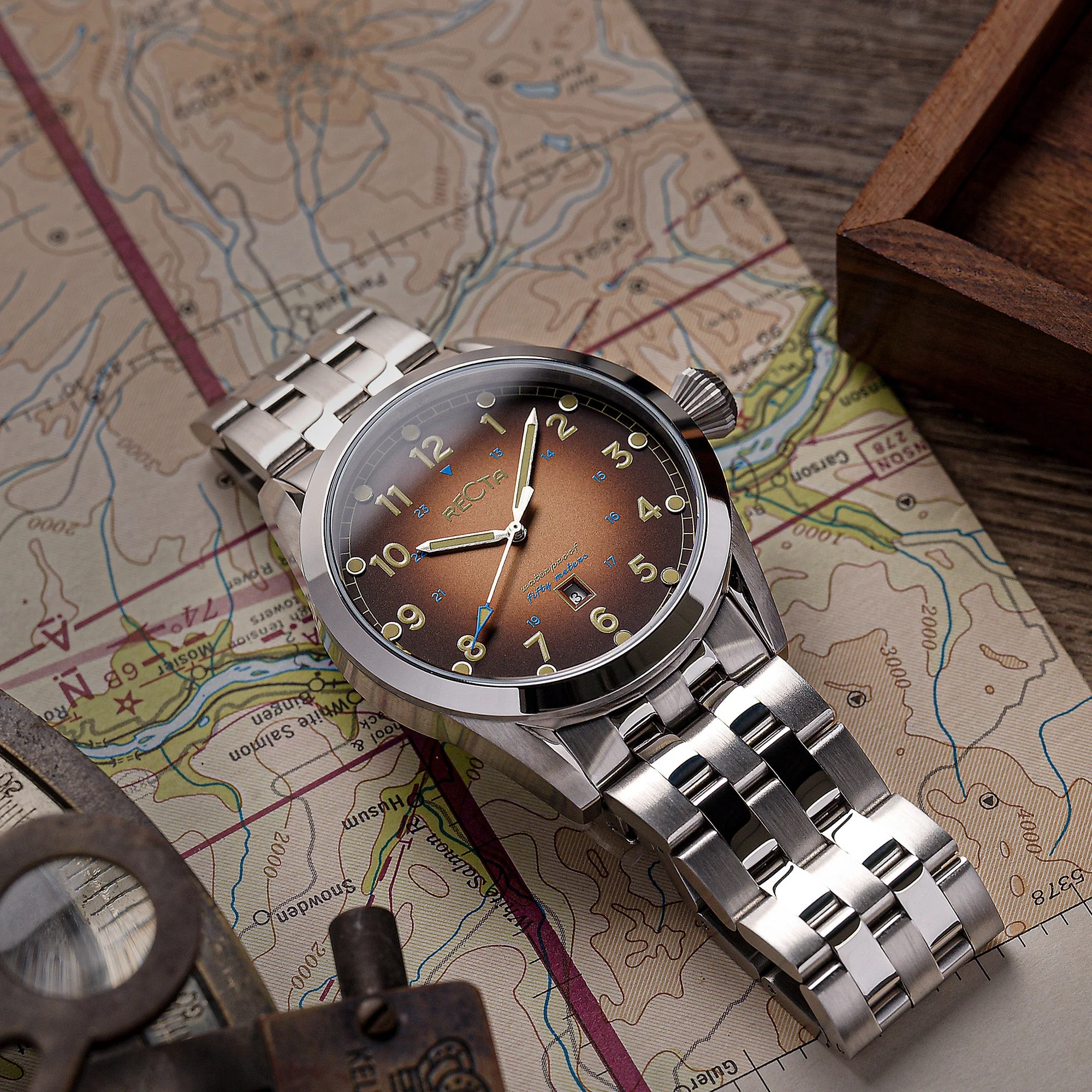 Cavalier Japan Quartz Brown / Stainless Steel | Dial - Image 3