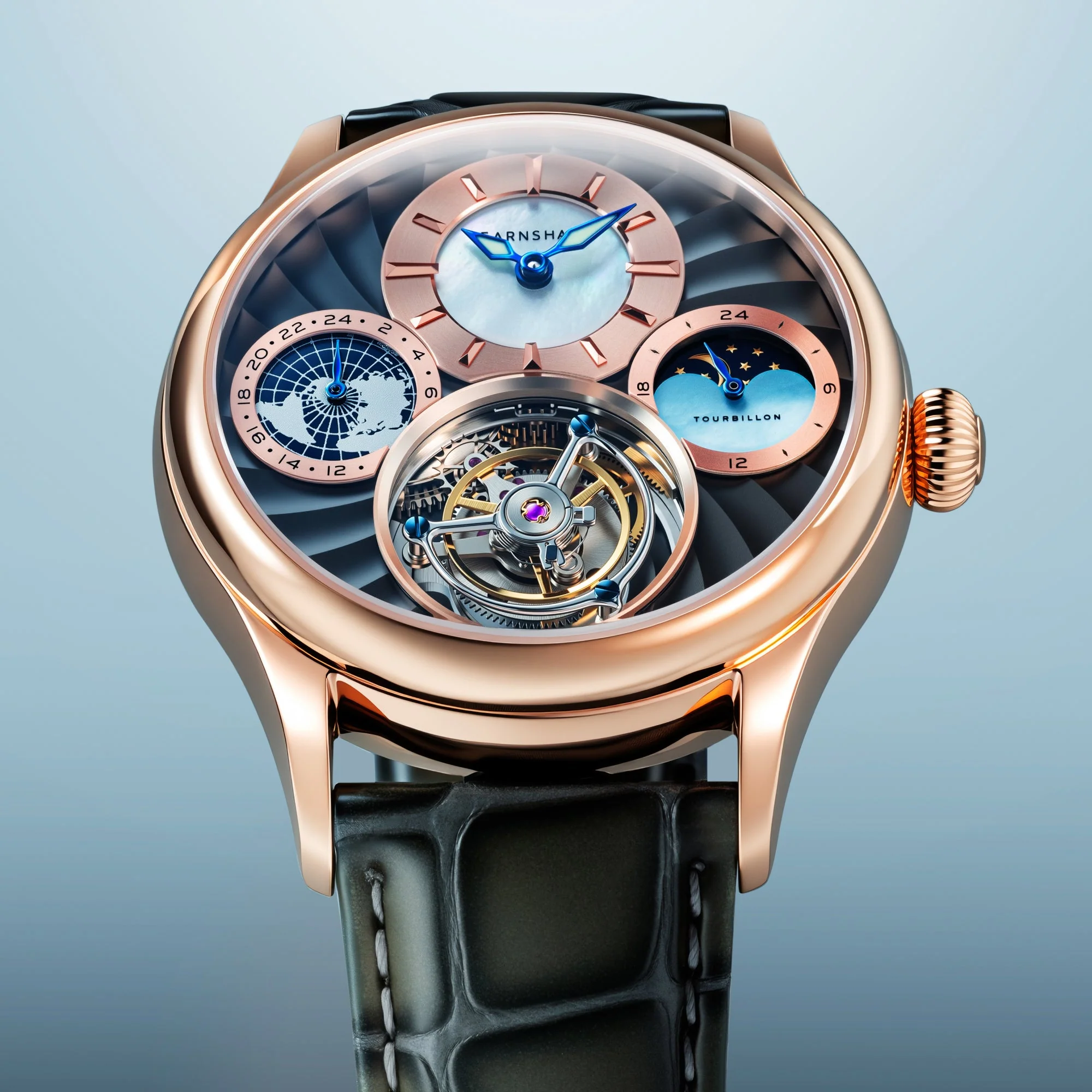 Celestial Huggins Tourbillon Mechanical Limited Edition Grey / Genuine Leather | Grey Dial - Image 3
