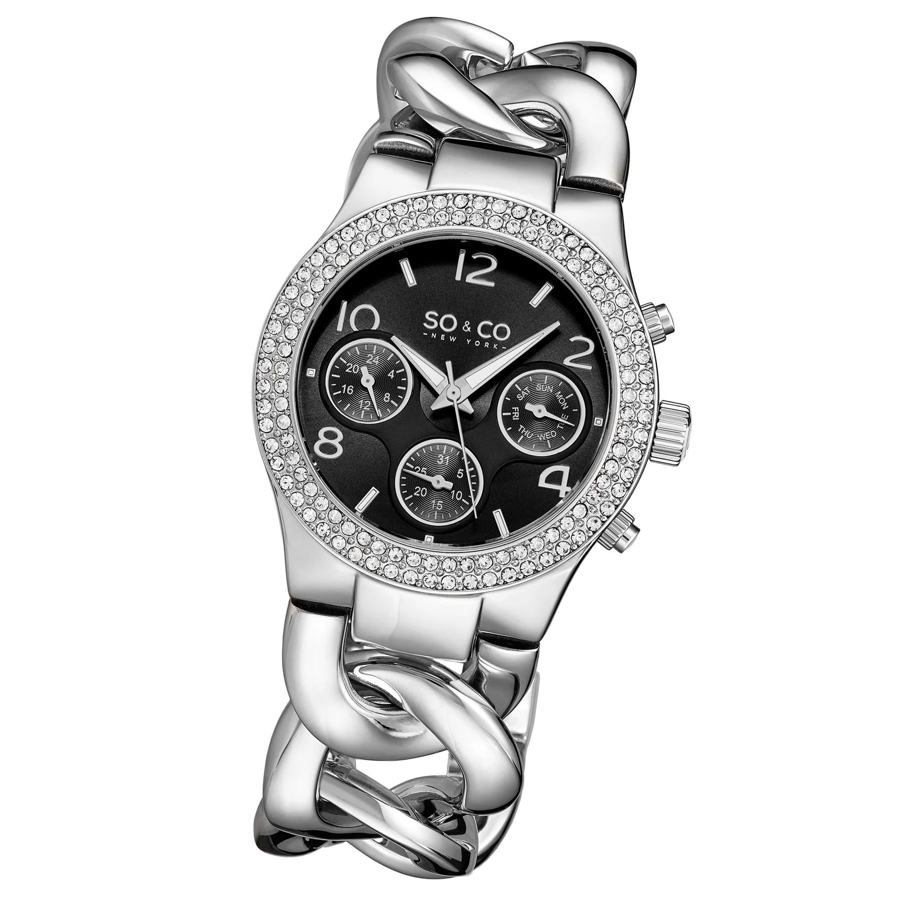 Chelsea-5013a.5 Silver/Stainless Steel | Black Dial - Image 2
