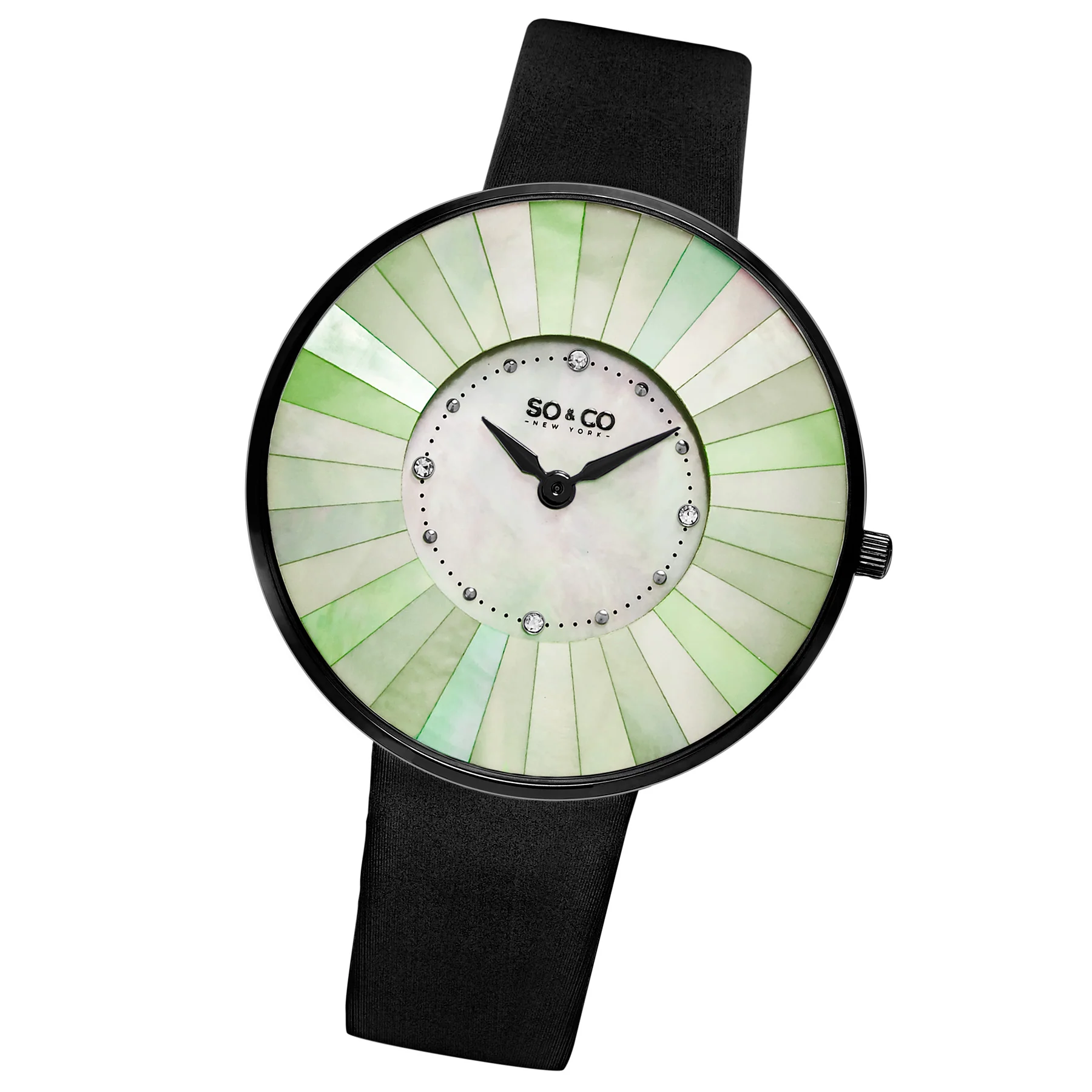 Chelsea 5275.4 Black/Leather | Green Dial - Image 2