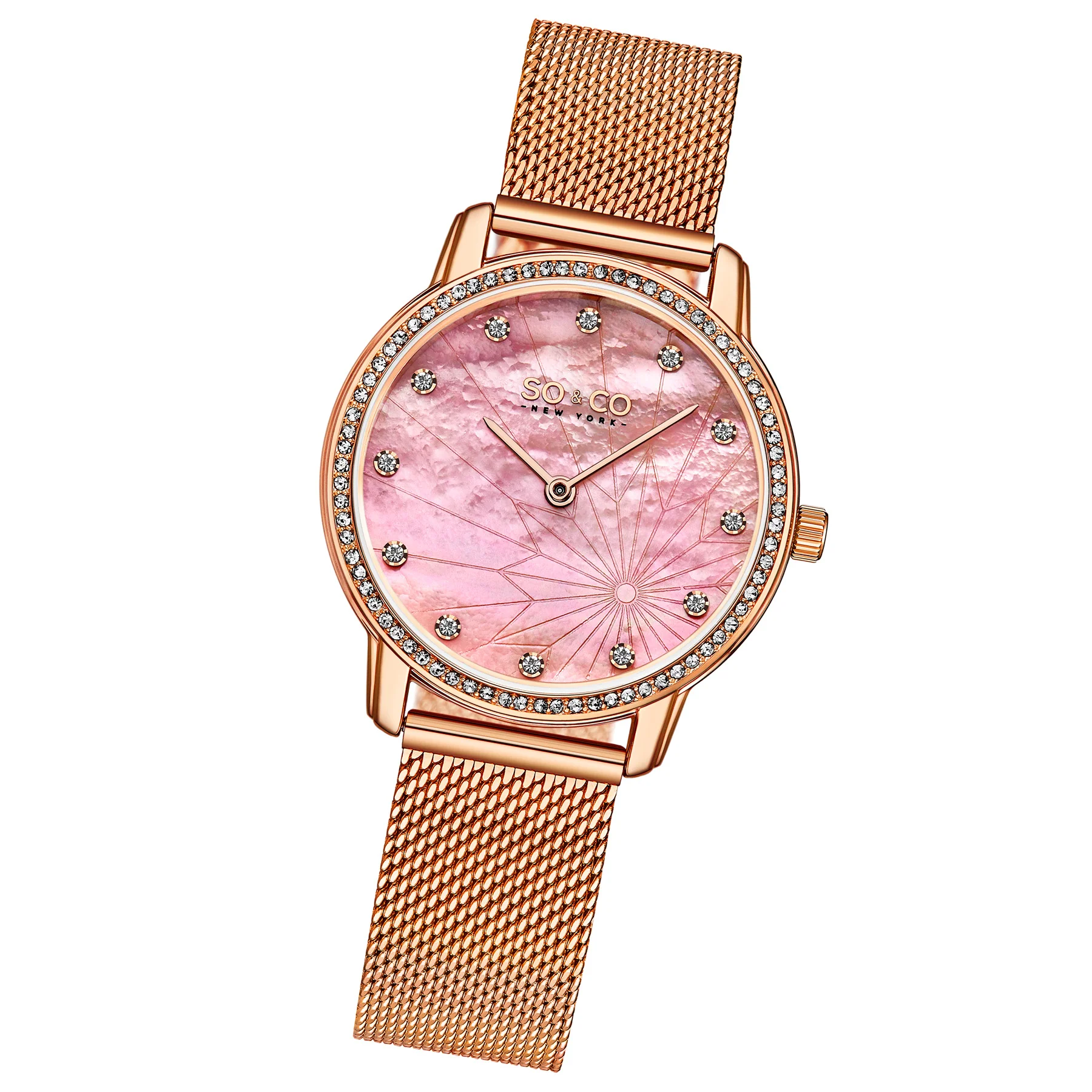 Chelsea-5586.3 Rose Gold/Stainless Steel | Salmon Dial - Image 2