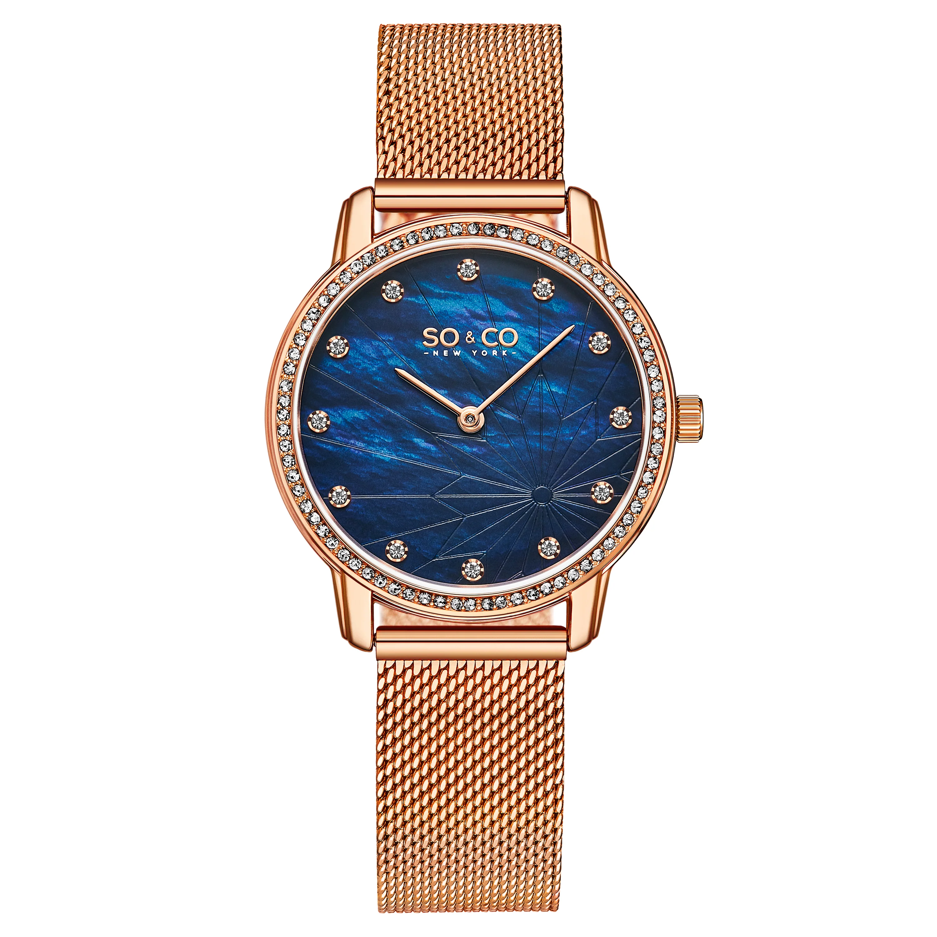 Chelsea-5586.4 Rose Gold/Stainless Steel | Blue Dial