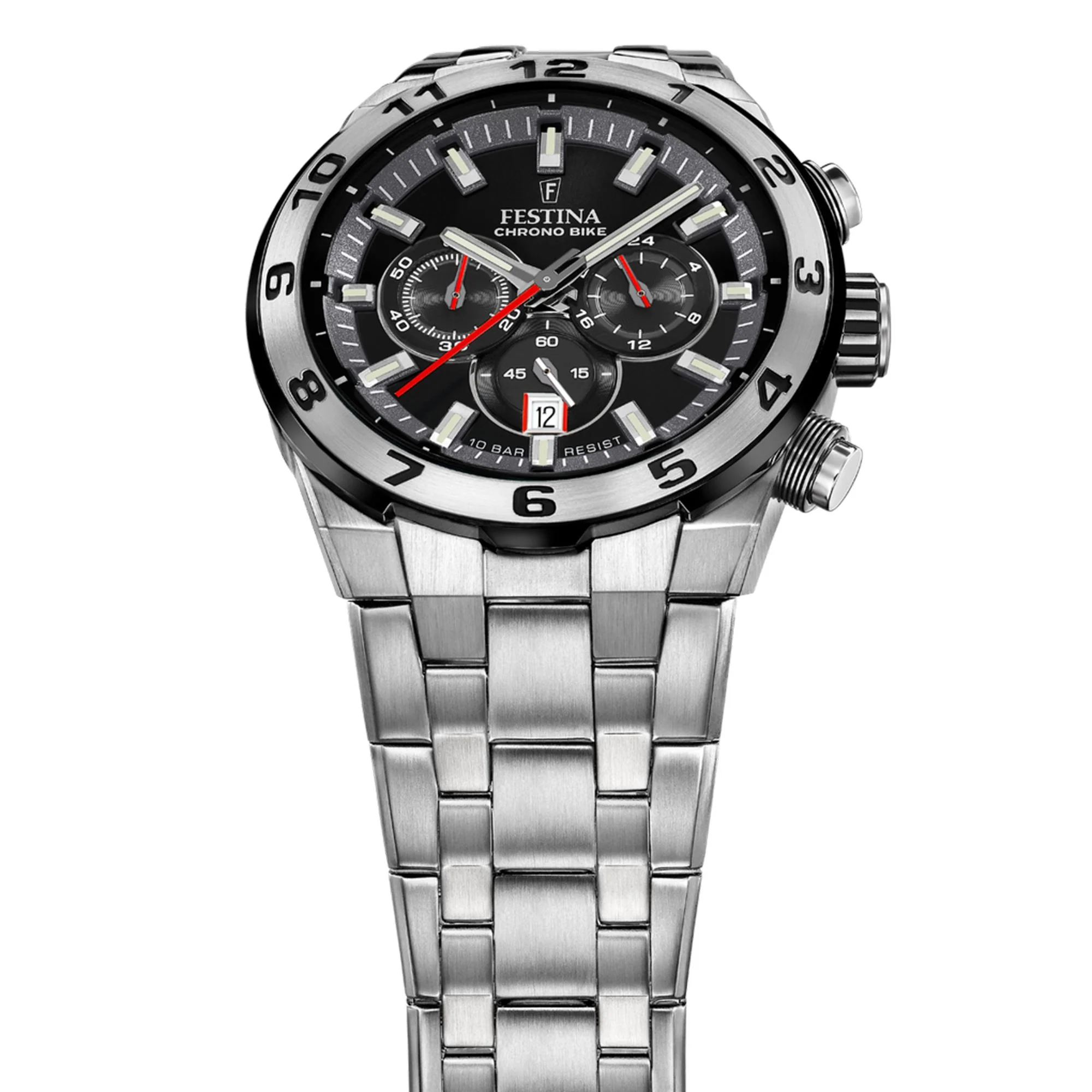 Chrono Bike Black / Stainless steel Black Dial - Image 3