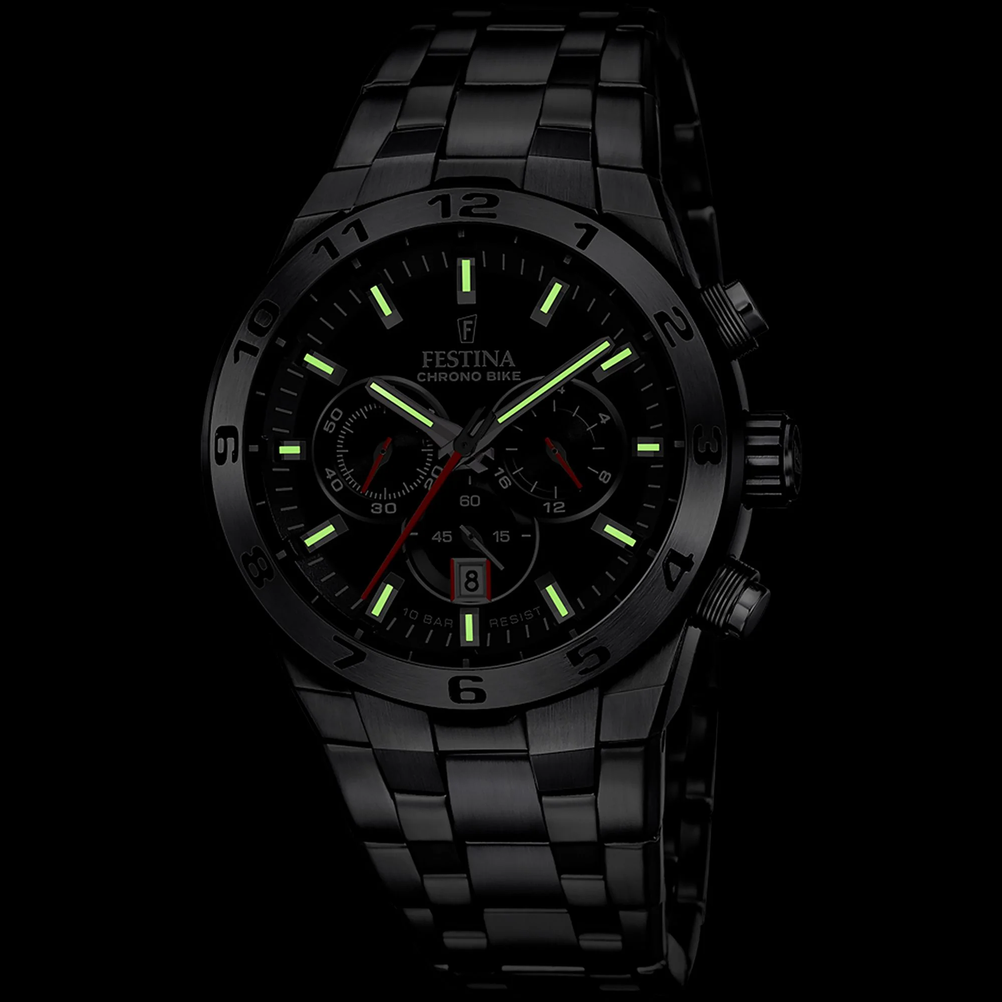 Chrono Bike Black / Stainless steel Black Dial - Image 4
