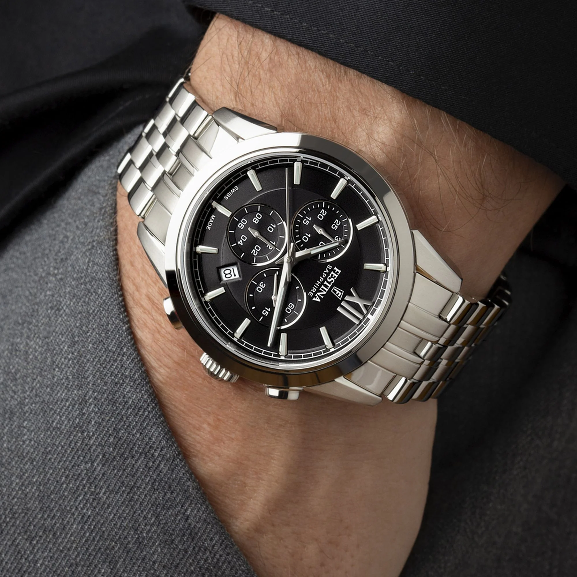 CHRONOGRAPH Black / Stainless Steel | Black Dial - Image 4