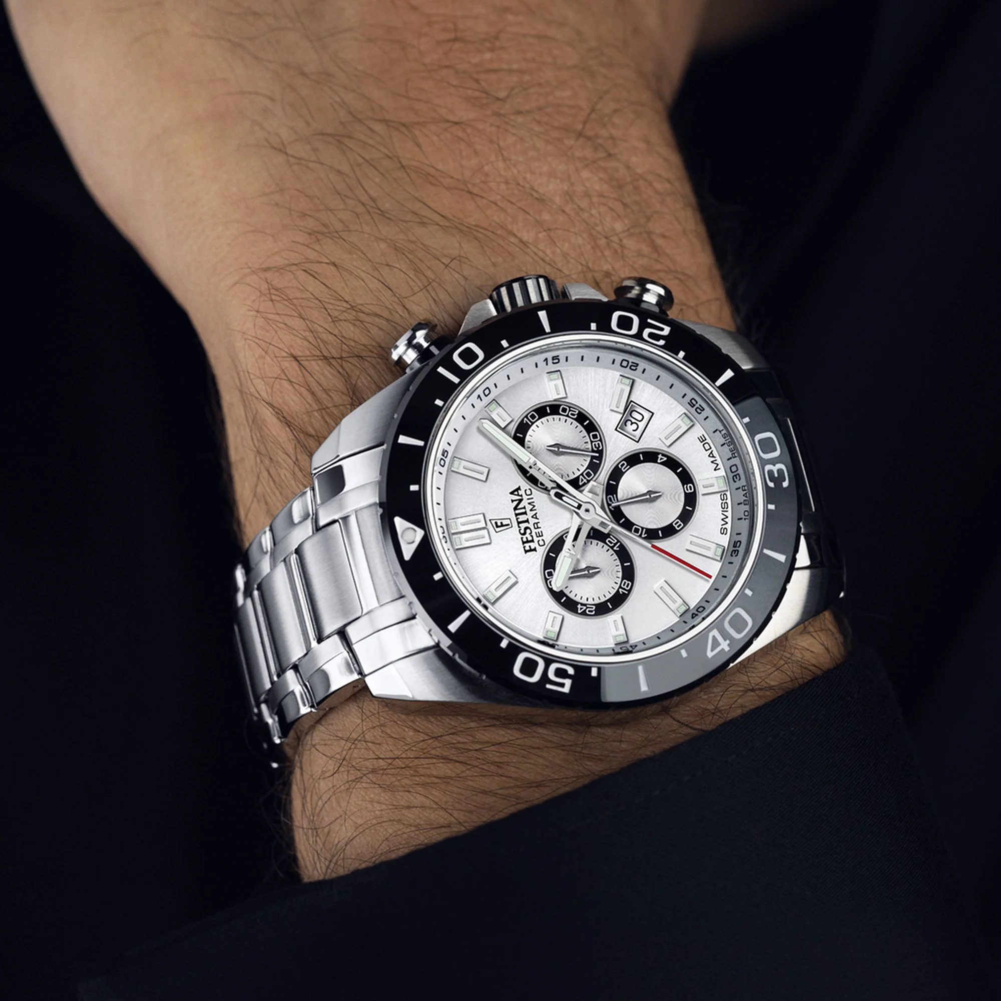 Chronograph Ceramic White / Stainless Steel | White Dial - Image 3