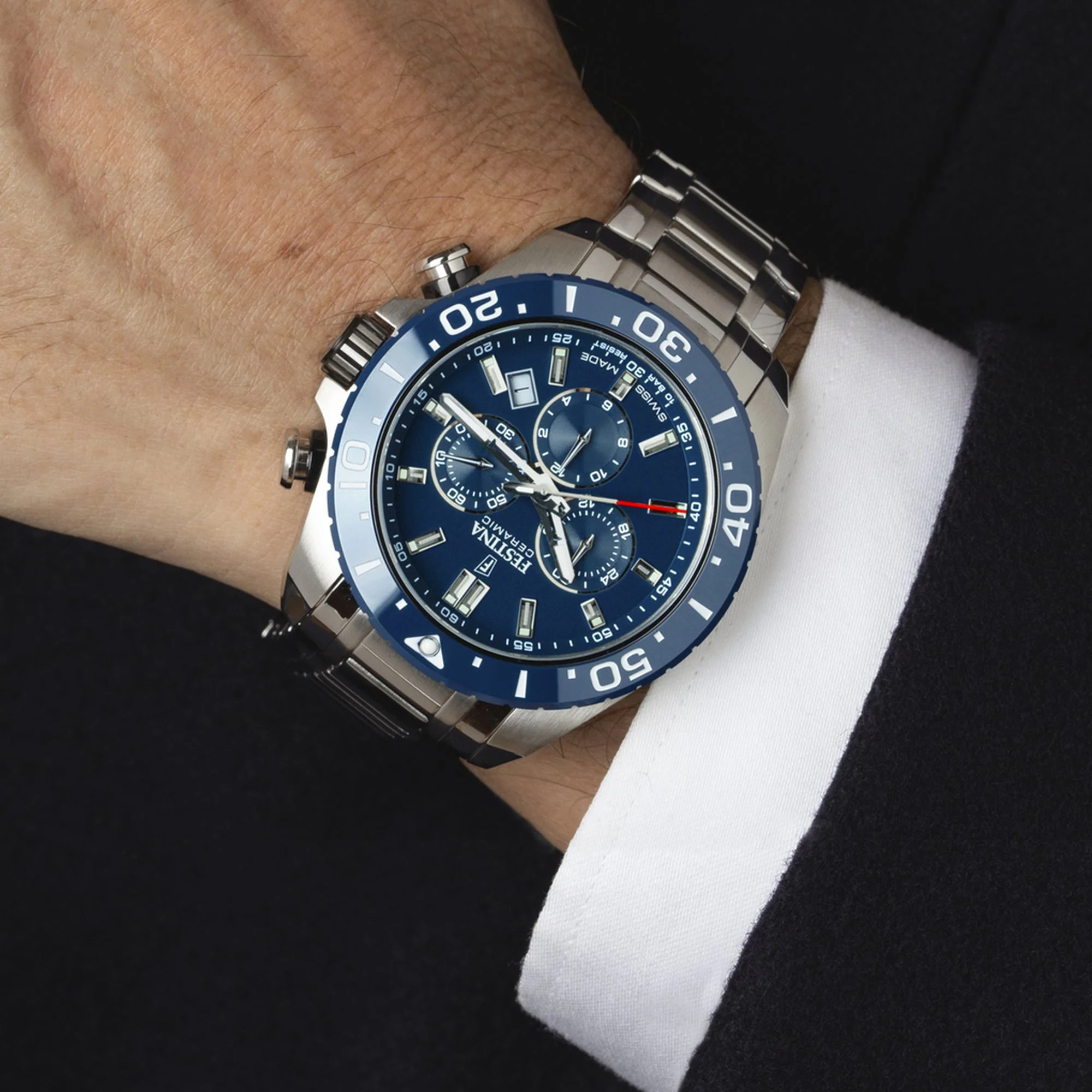 Chronograph Ceramic Blue / Stainless Steel | Blue Dial - Image 3