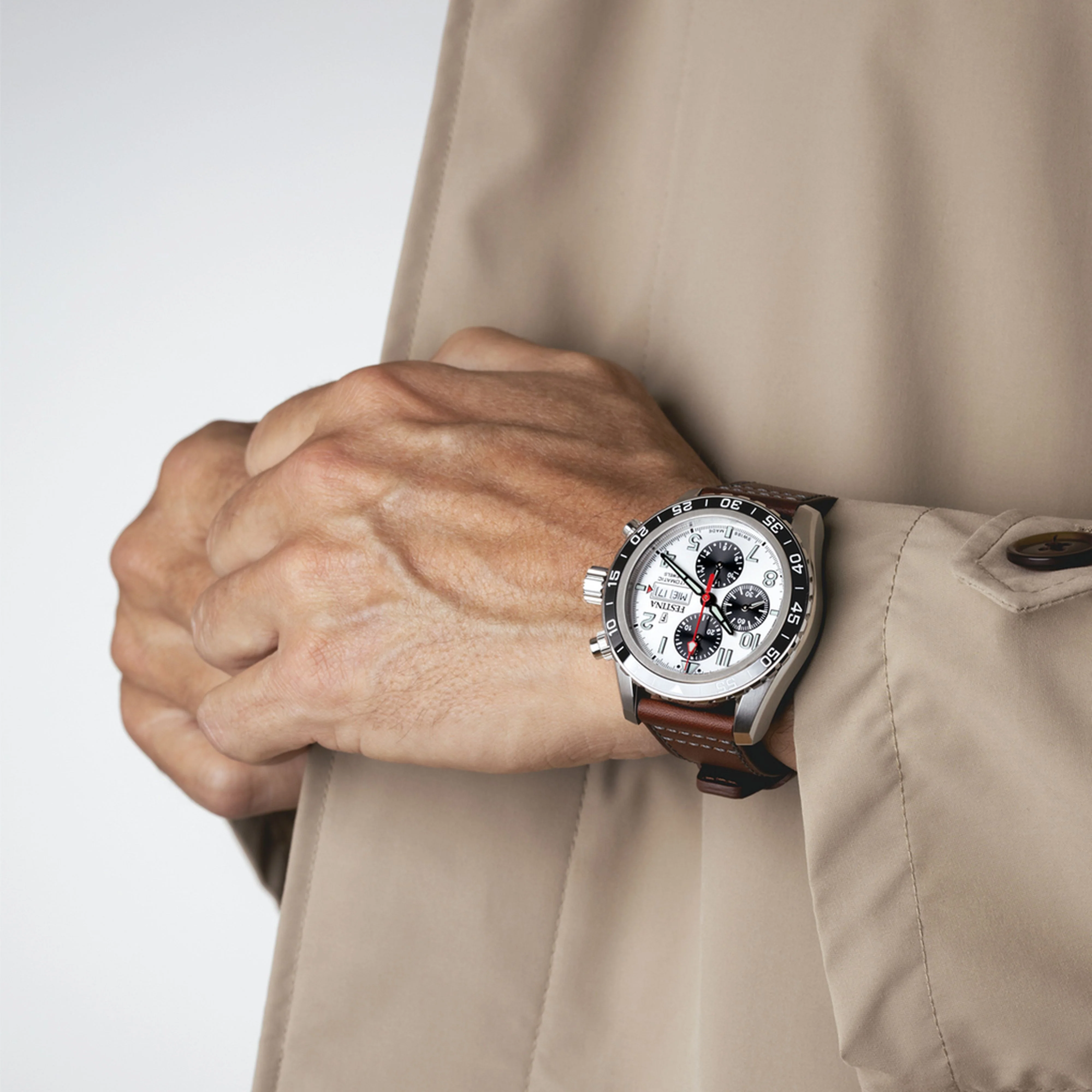 Chronograph Ceramic White / Leather | White Dial - Image 3