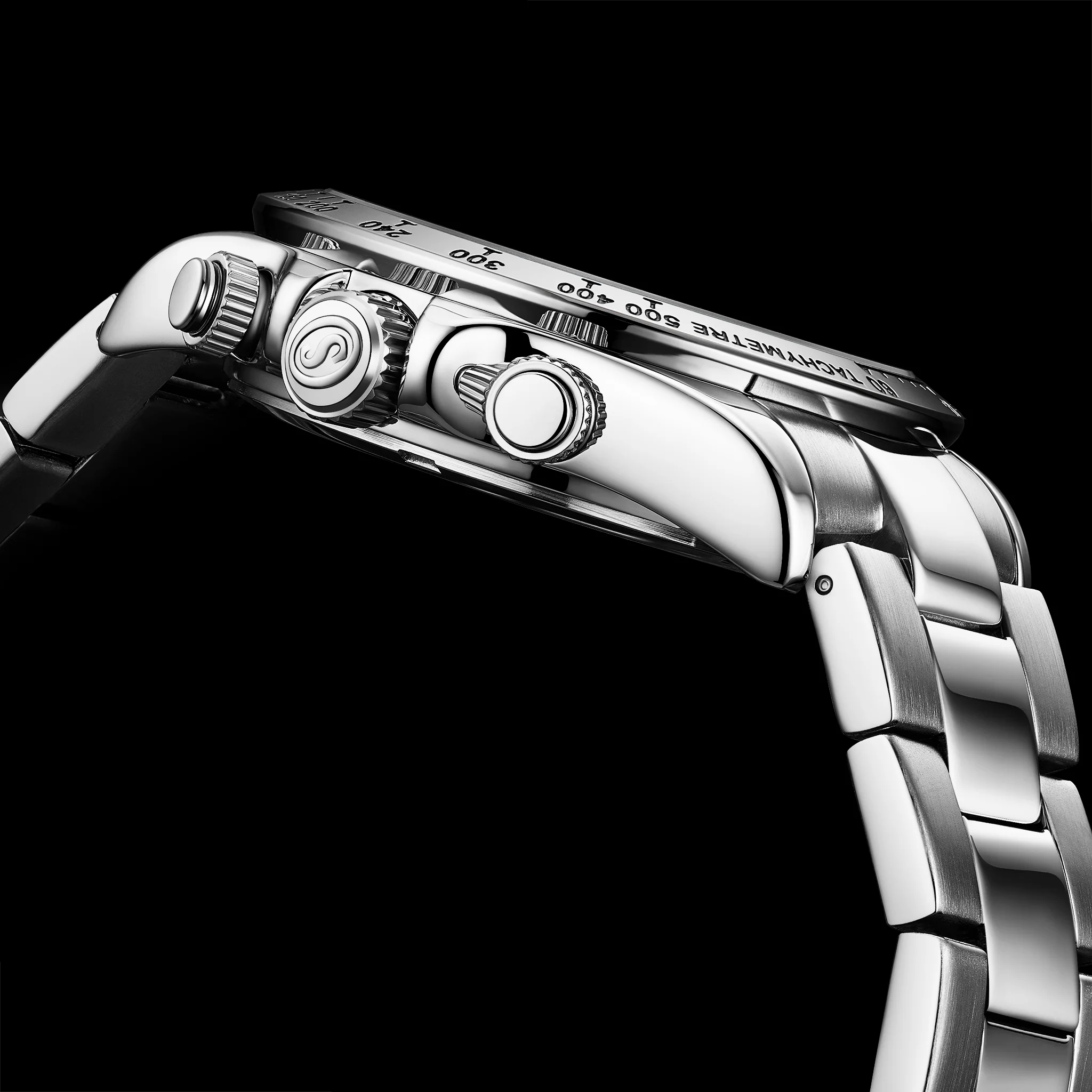 Chronomark 4066 Blue Textured Chronograph Dial/Stainless Steel bracelet | Blue Dial - Image 4