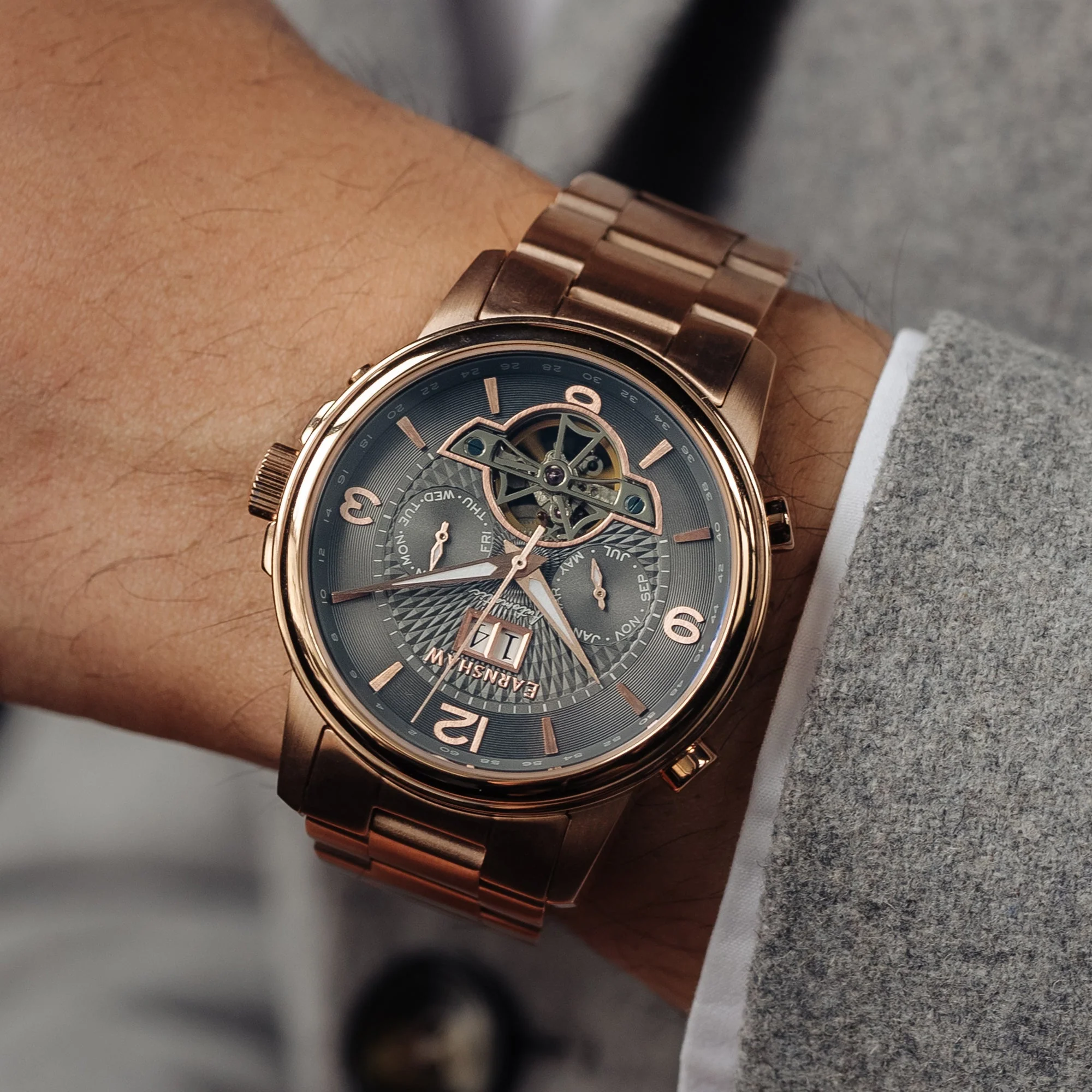 City Of London Marylebone Grand Date Calendar Open Heart Automatic Black / Stainless Steel | Black Dial - Image 3