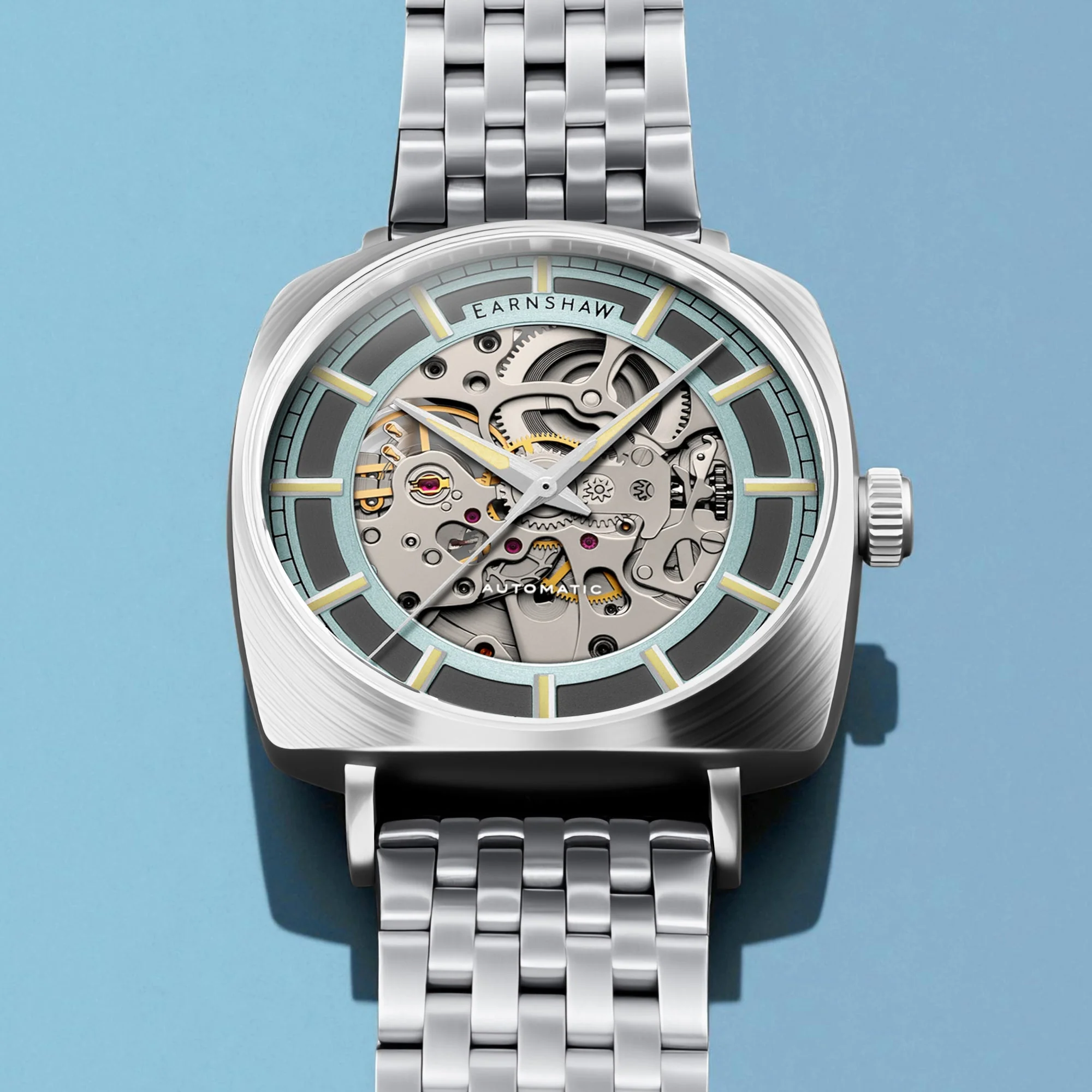 City Of London Moorgate Skeleton Automatic Blue / Stainless Steel | Blue Dial - Image 3