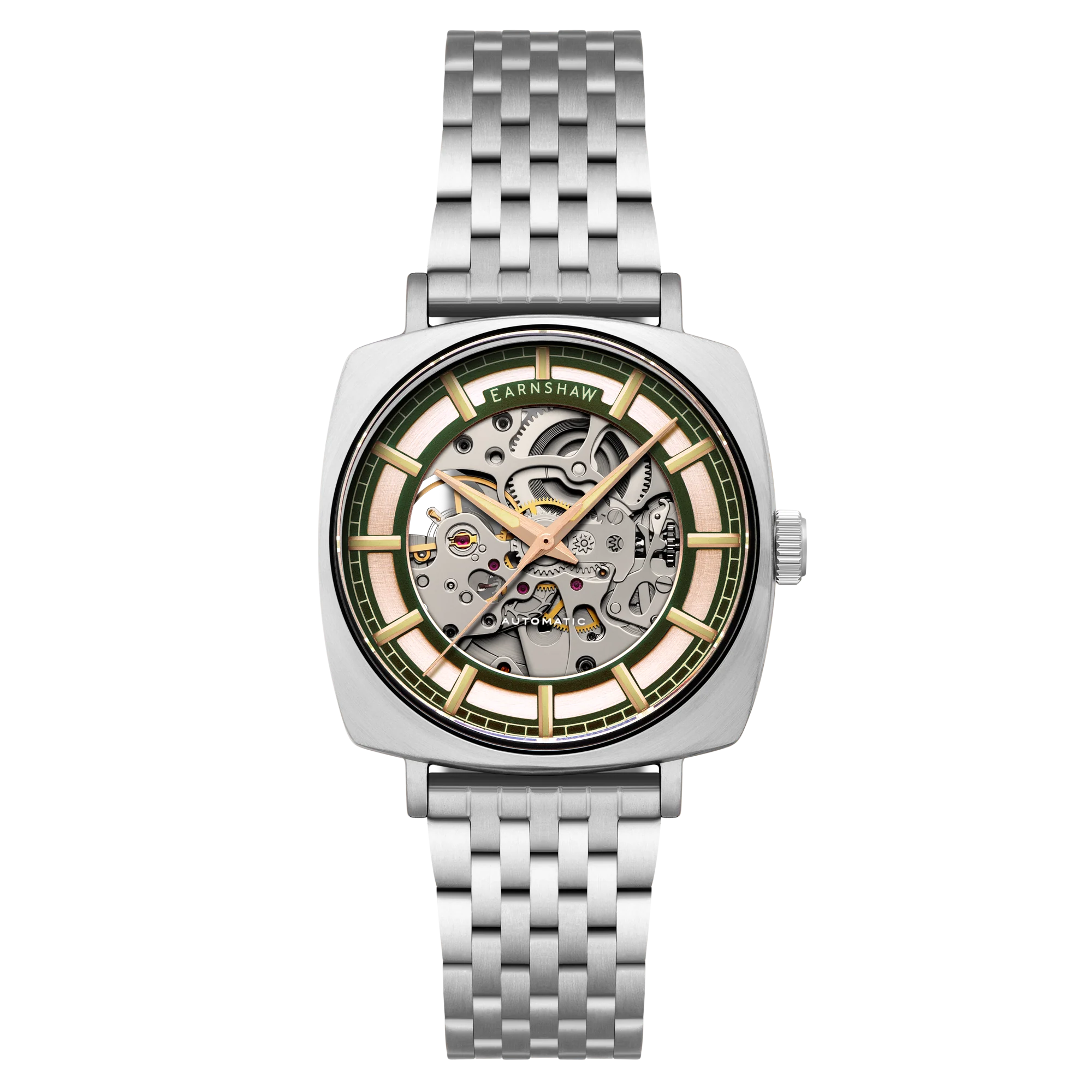City Of London Moorgate Skeleton Automatic Rose Gold / Stainless Steel | Rose Gold Dial