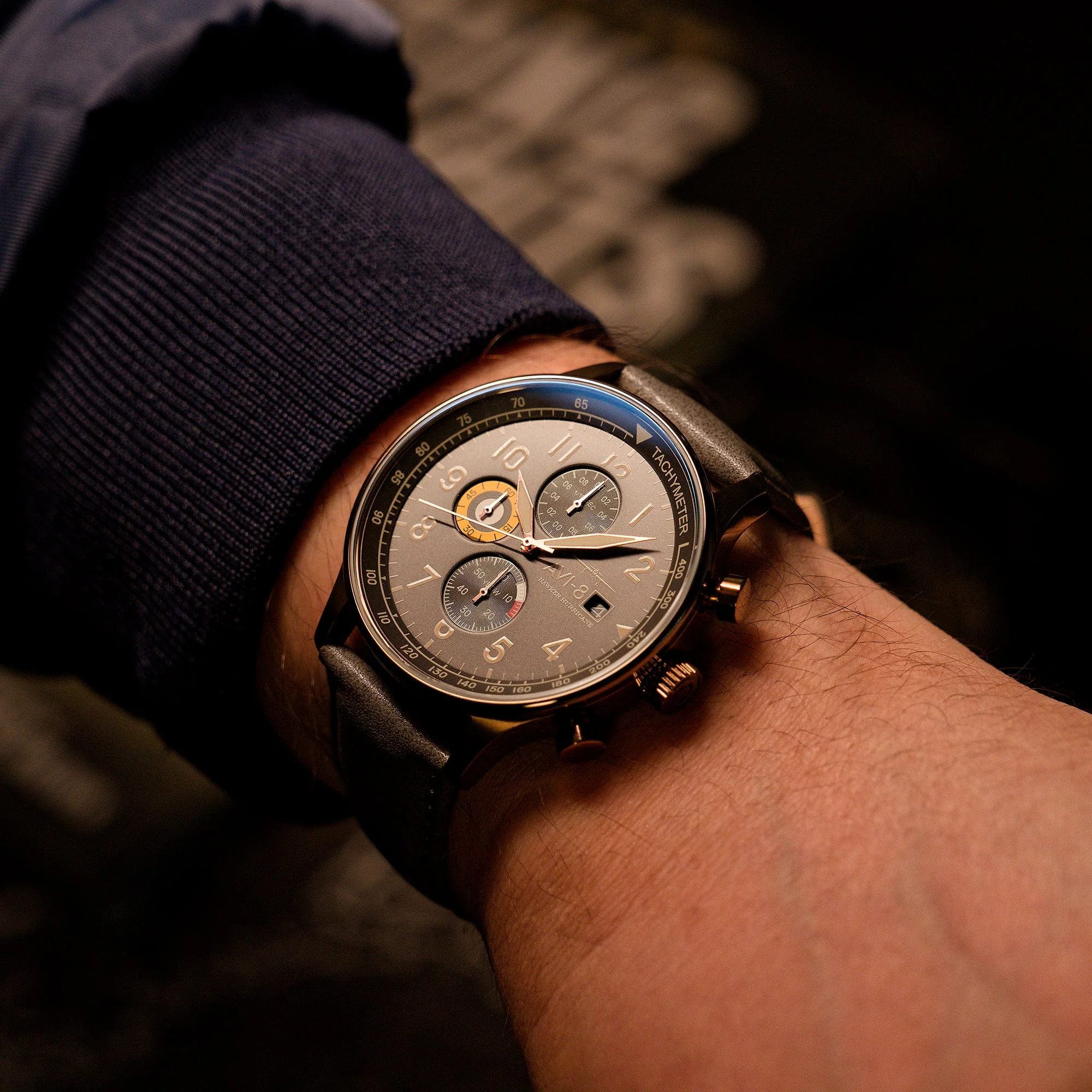 Classic Chronograph GREY / LEATHER | Grey Dial - Image 3
