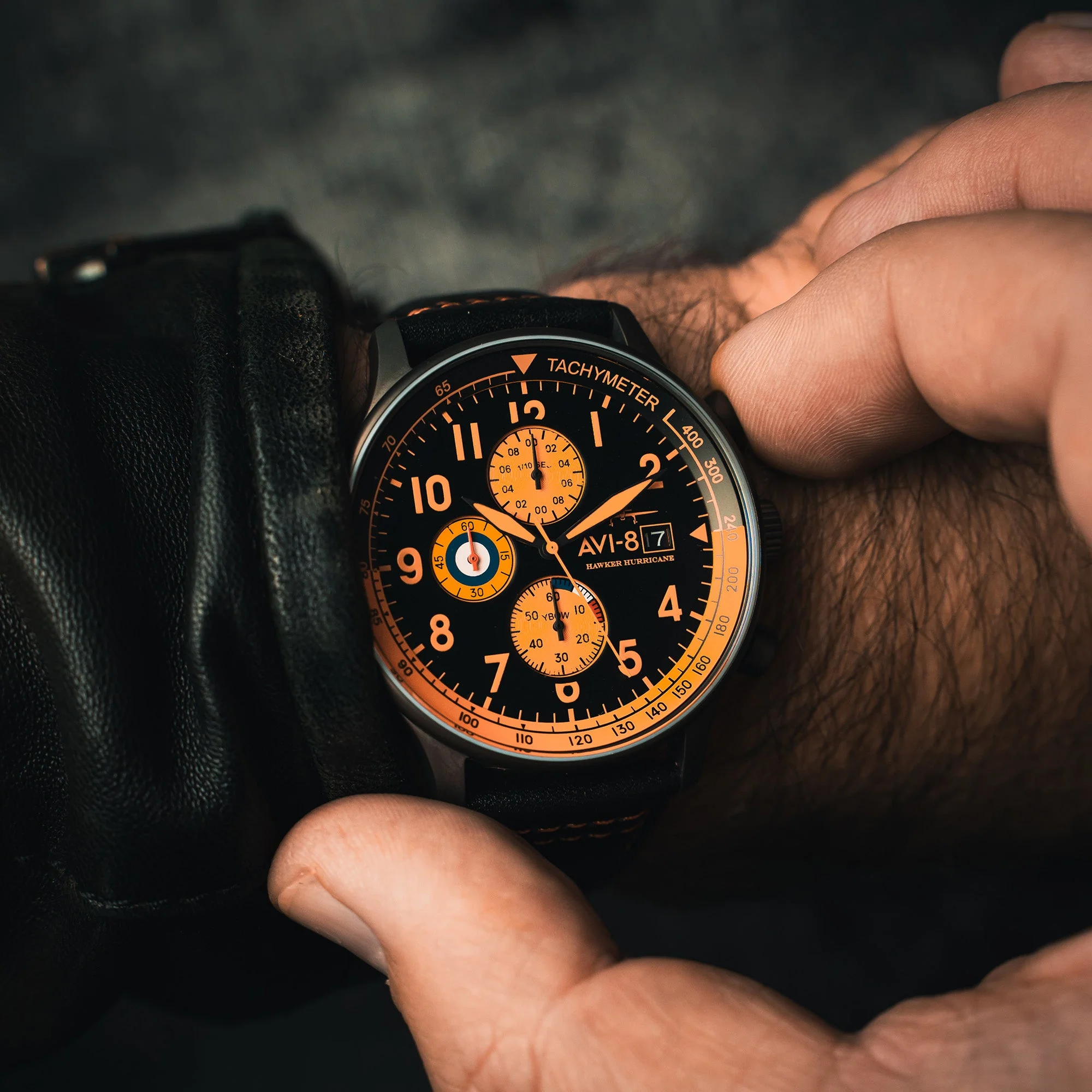 Classic Chronograph BLACK / LEATHER Black Dial - Image 3