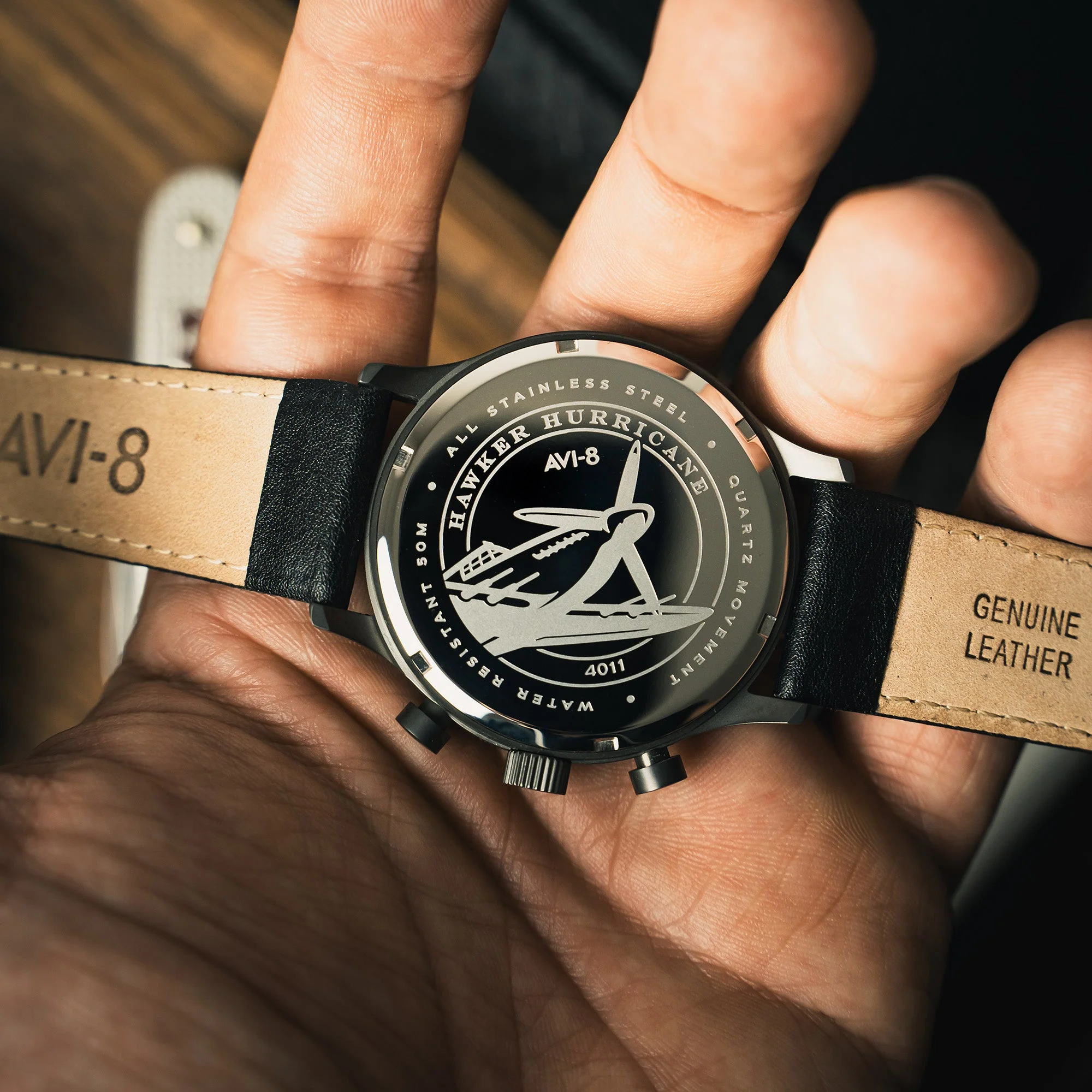 Classic Chronograph BLACK / LEATHER Black Dial - Image 4