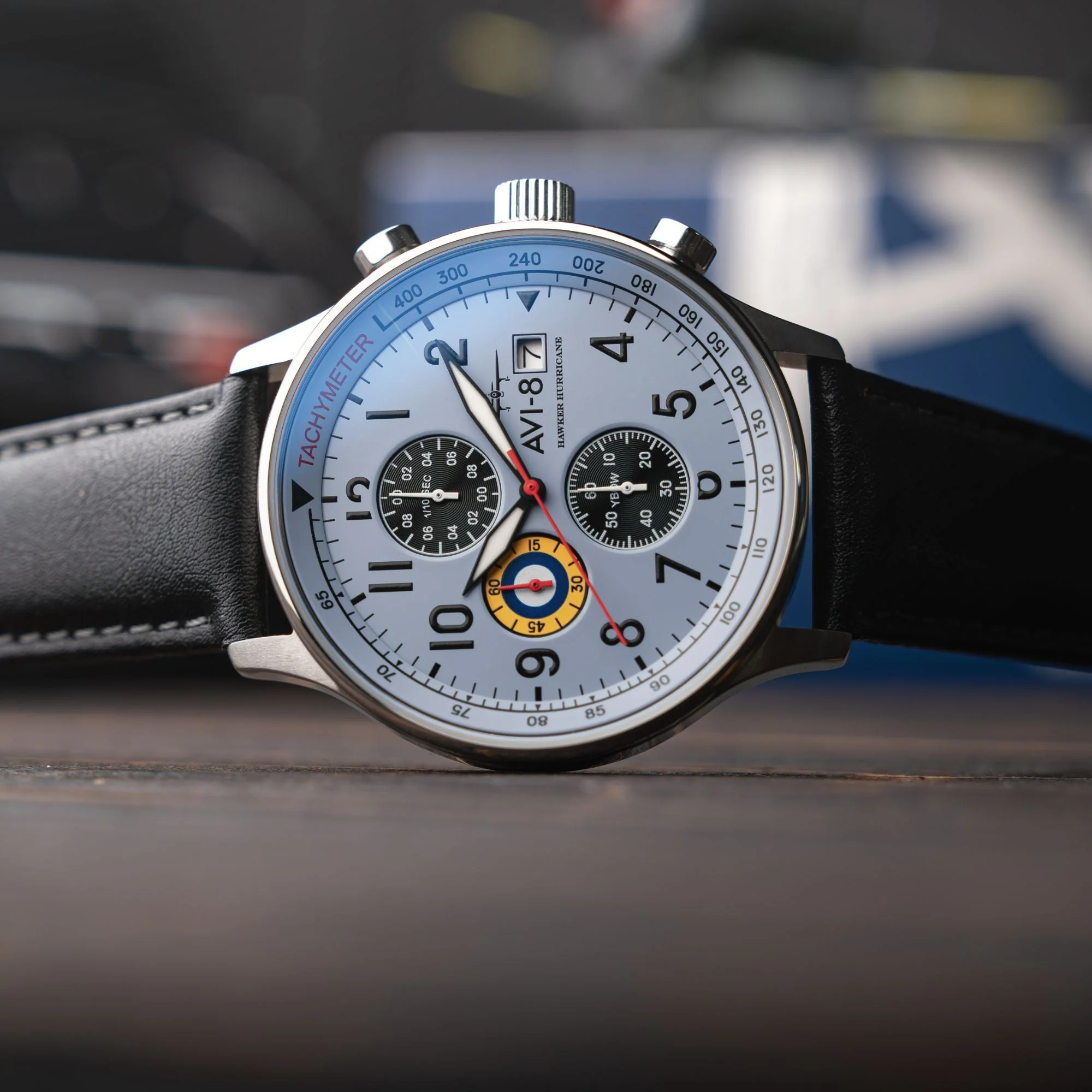 Classic Chronograph Gray / Black Leather | Gray Dial - Image 3