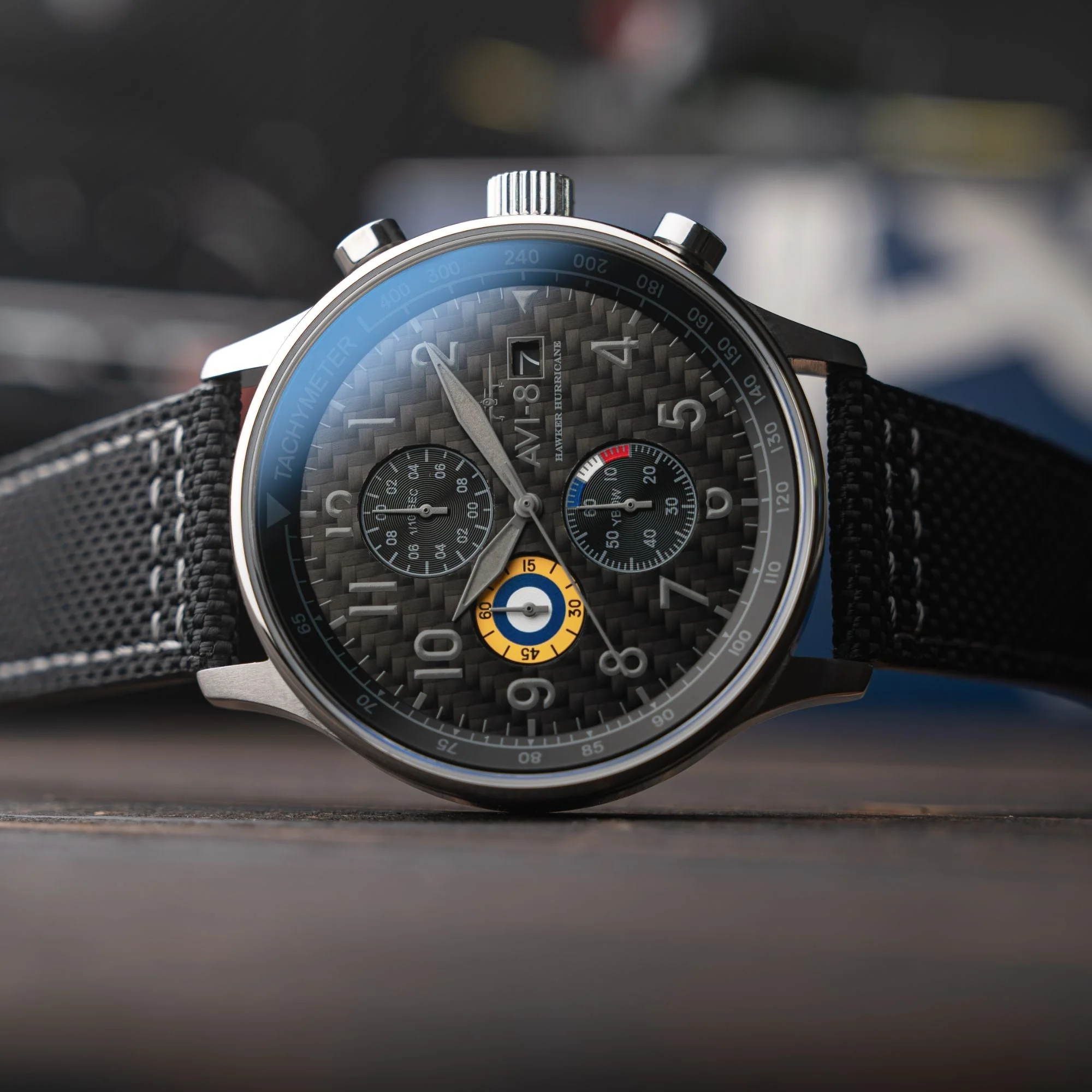 Classic Chronograph Black / Leather Black Dial - Image 4