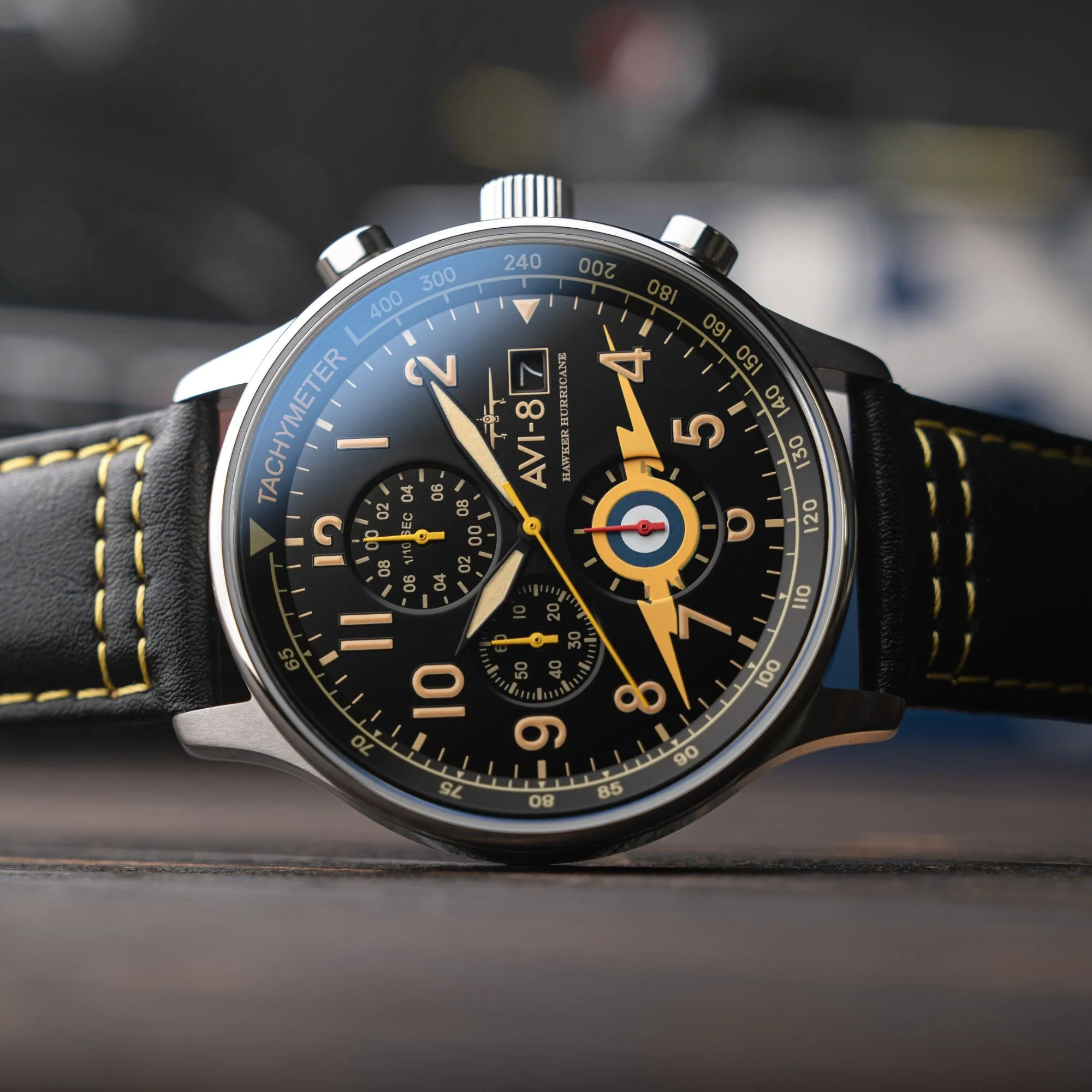 Classic Chronograph Black / Black Leather | Black Dial - Image 3