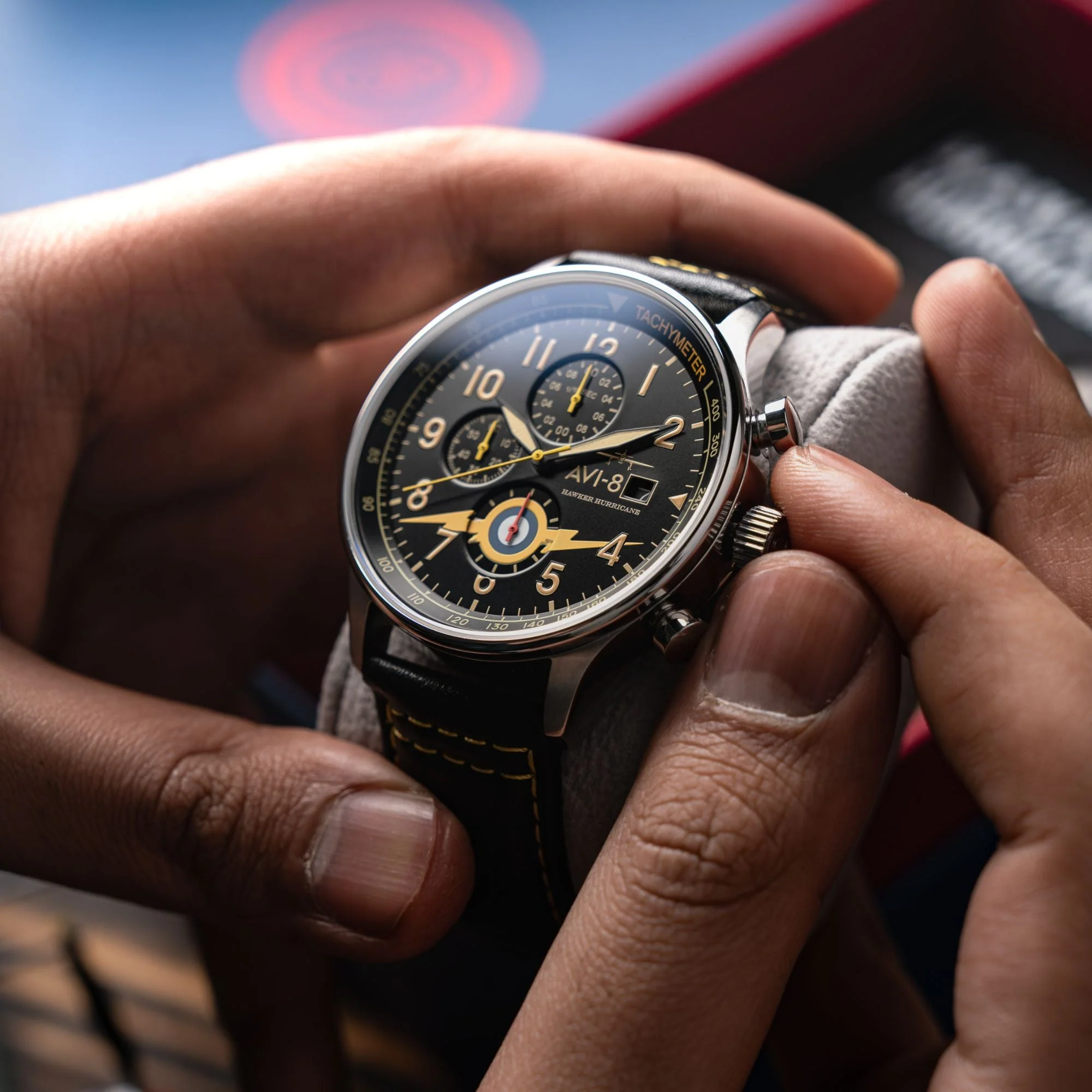 Classic Chronograph Black / Black Leather | Black Dial - Image 4