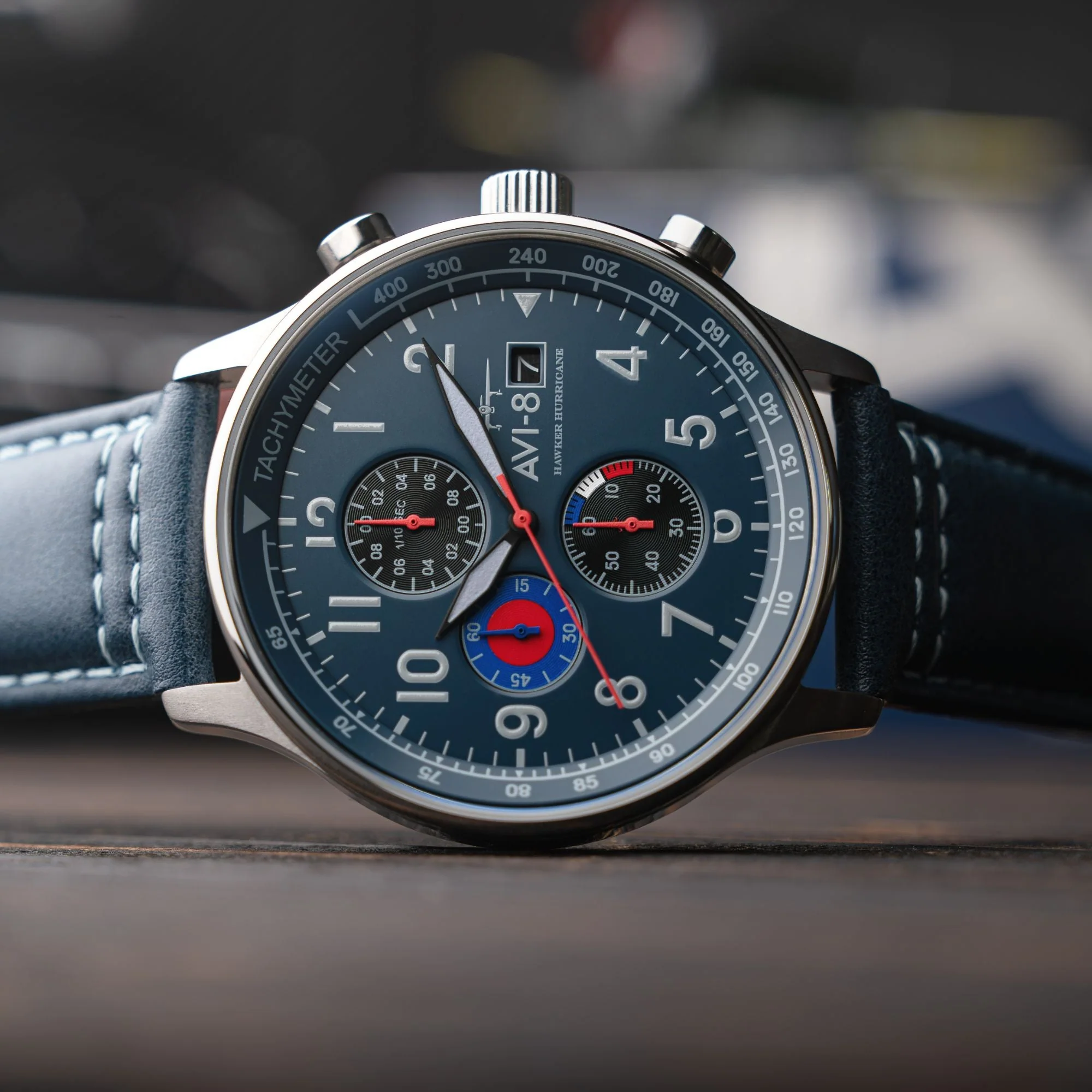 Classic Chronograph Blue / Leather Blue Dial - Image 4