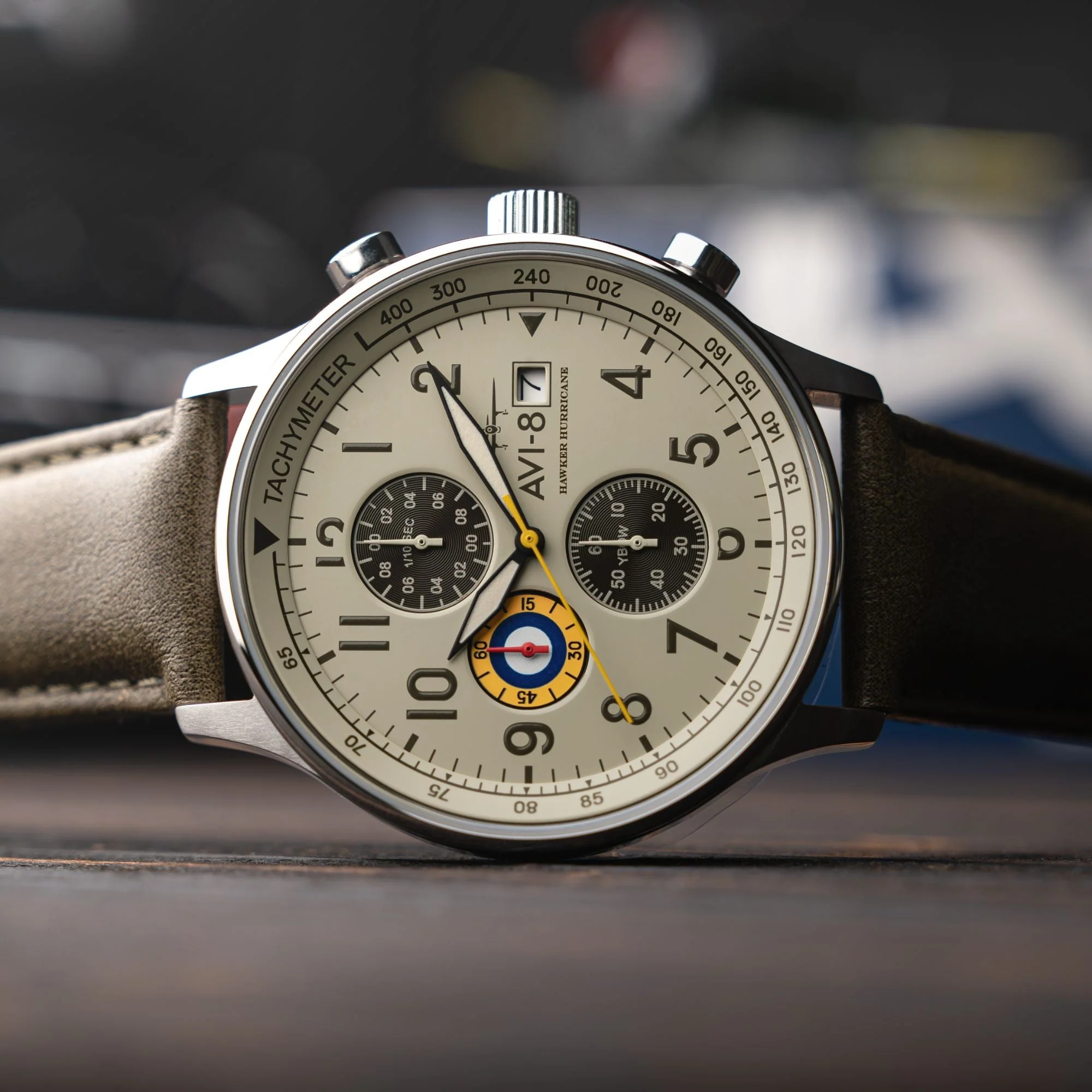 Classic Chronograph Khaki / Leather | Khaki Dial - Image 4