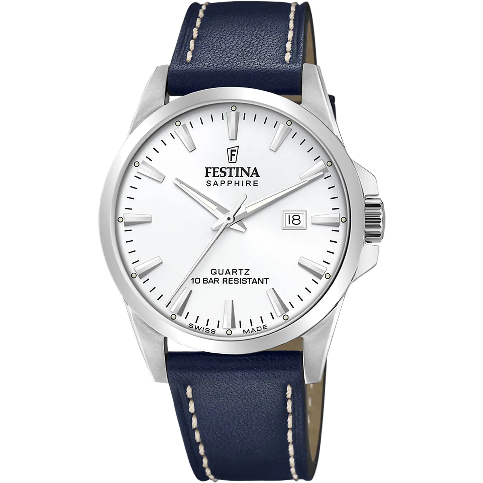 Classic Silver / Leather Silver Dial